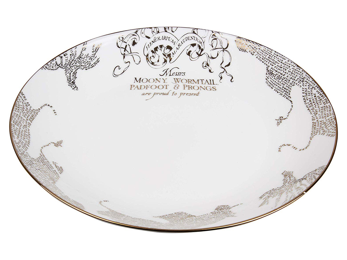Harry Potter Marauder's Map Porcelain 4 Piece Dinner Plate