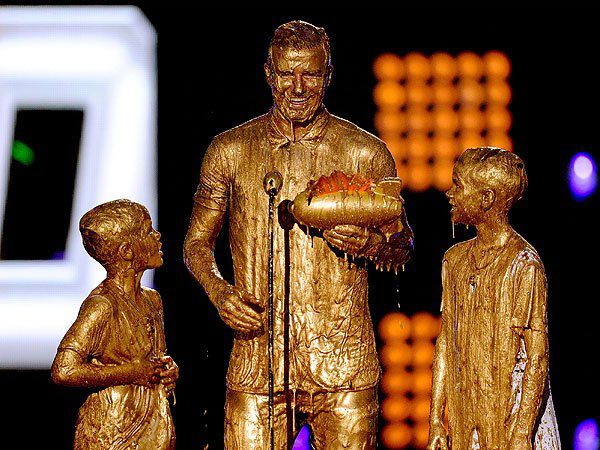 David Beckham Kids Choice Awards Slimed