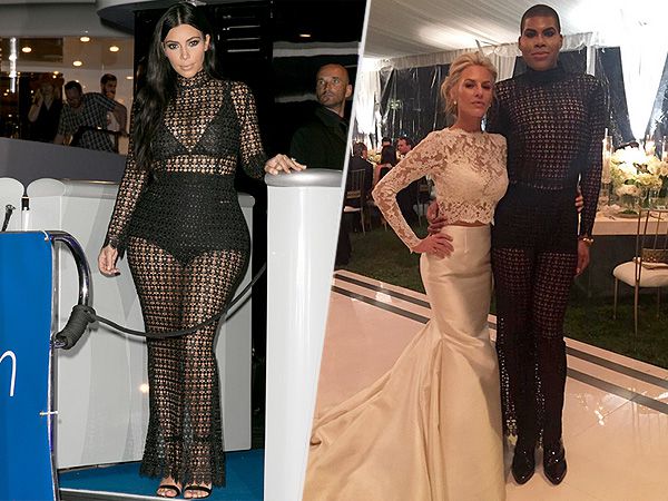 EJ Johnson and Kim Kardashian LaQuan Smith Fashion Faceoff