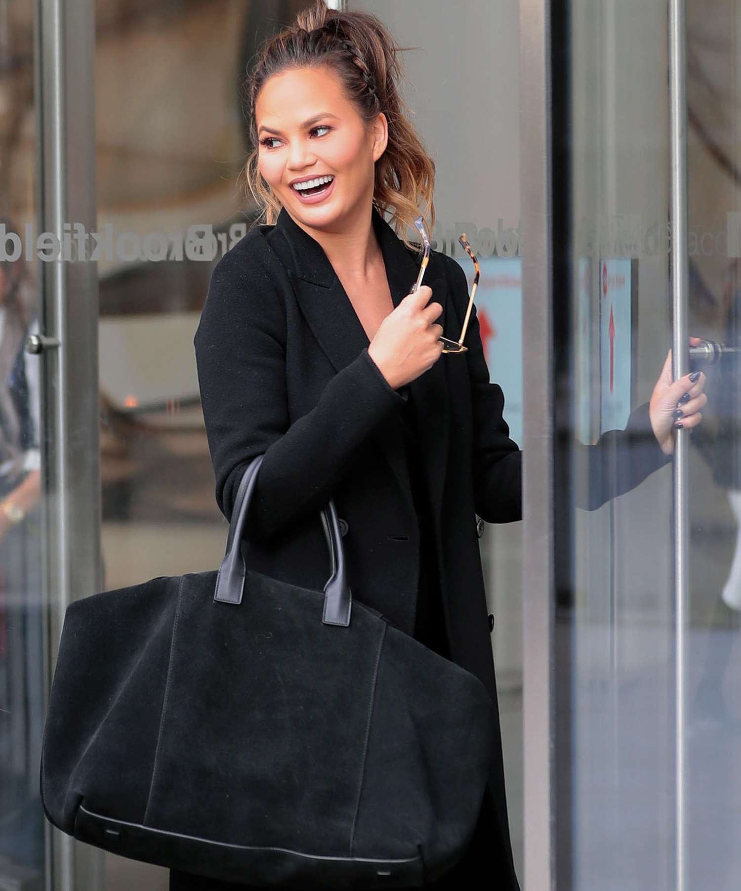 Chrissy Teigen out and about in New York in all black