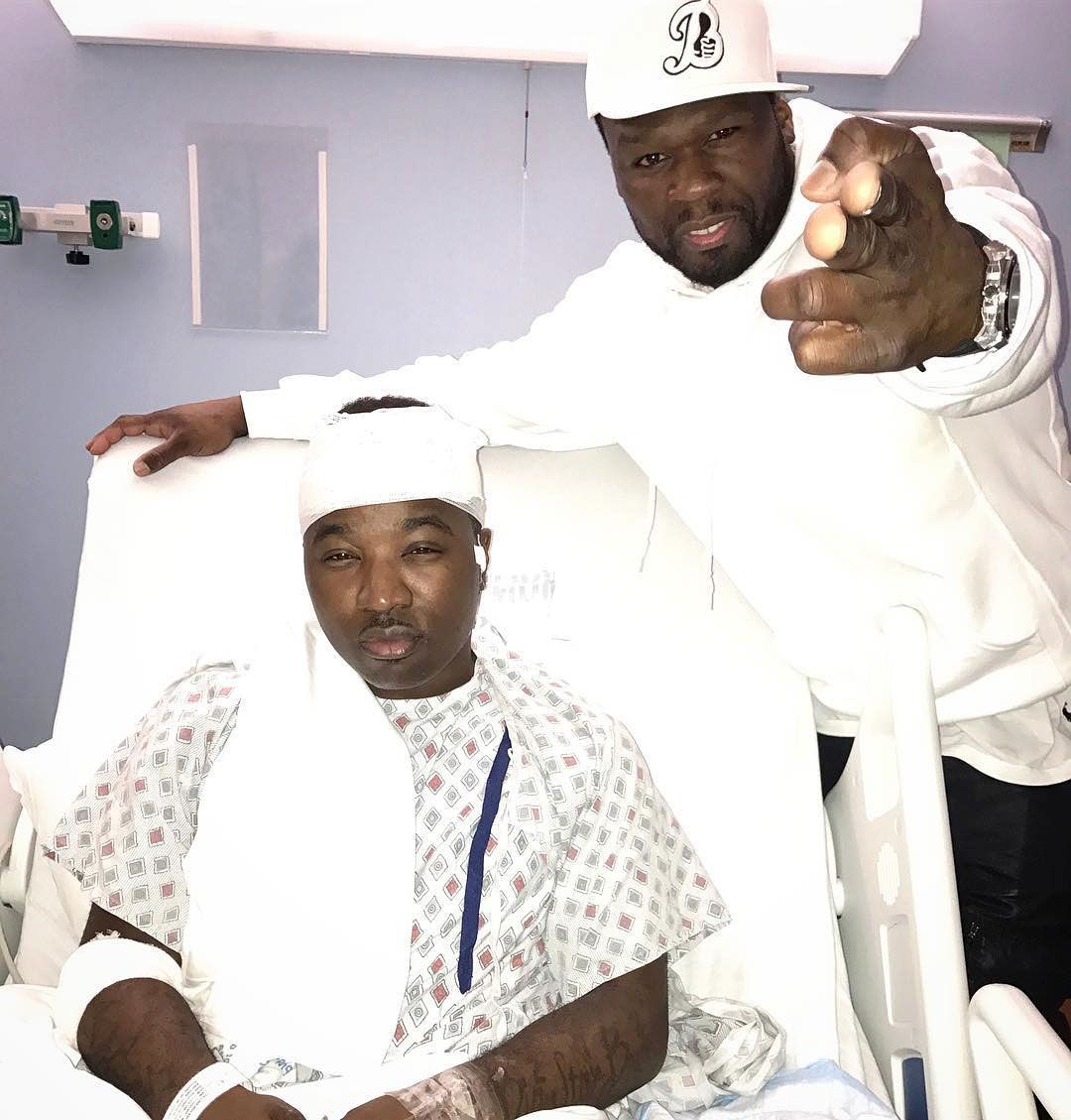 50 Cent Visits Rapper Troy Ave In Hospital Post Shooting People Com