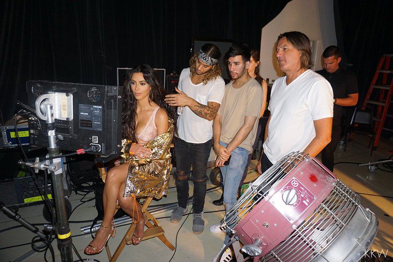 Kim Kardashian BTS Love magazine shoot