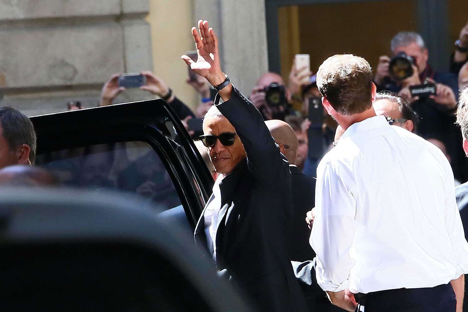 Barack Obama spotted on a visit to Milan