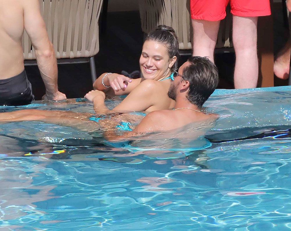 Scott Disick Having fun in the Pool with Unidentified Girls in Cannes