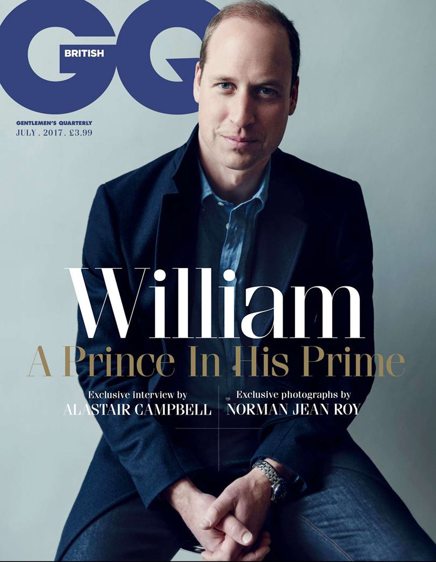Prince William UK GQ Magazine CoverPhotography by Norman Jean Roy