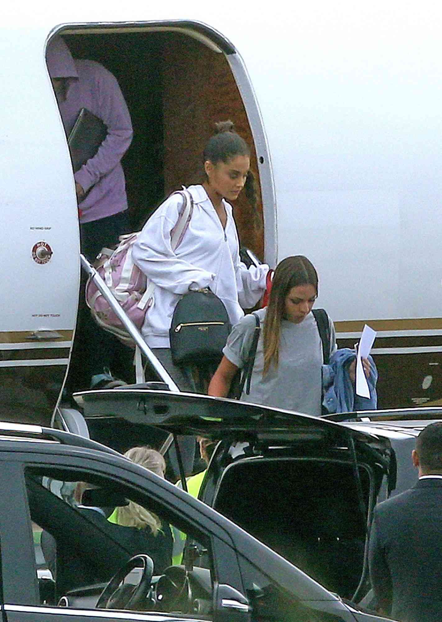 Ariana Grande Arrives Back In The UK