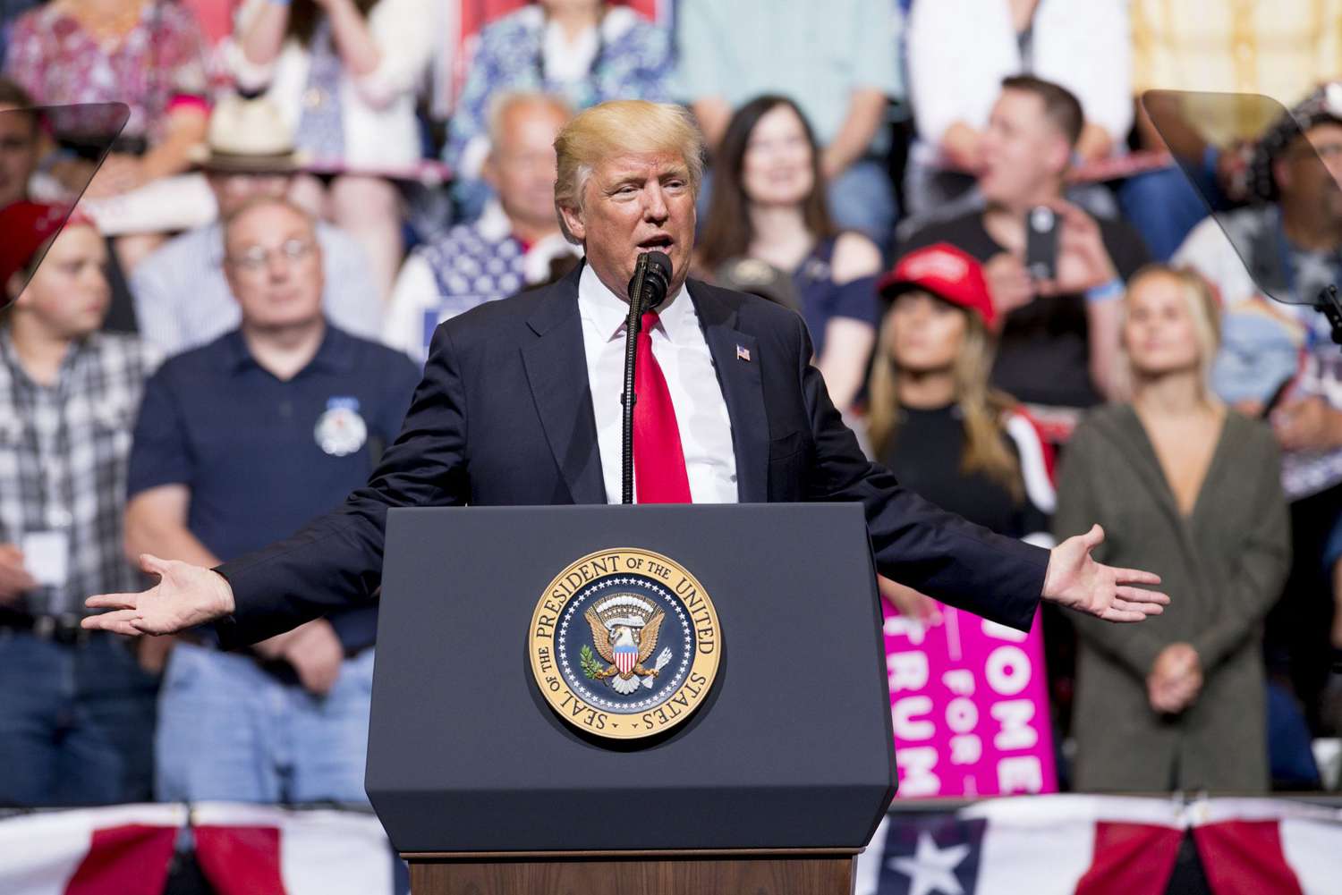 President Trump Holds 'Make America Great Again' Rally In Iowa