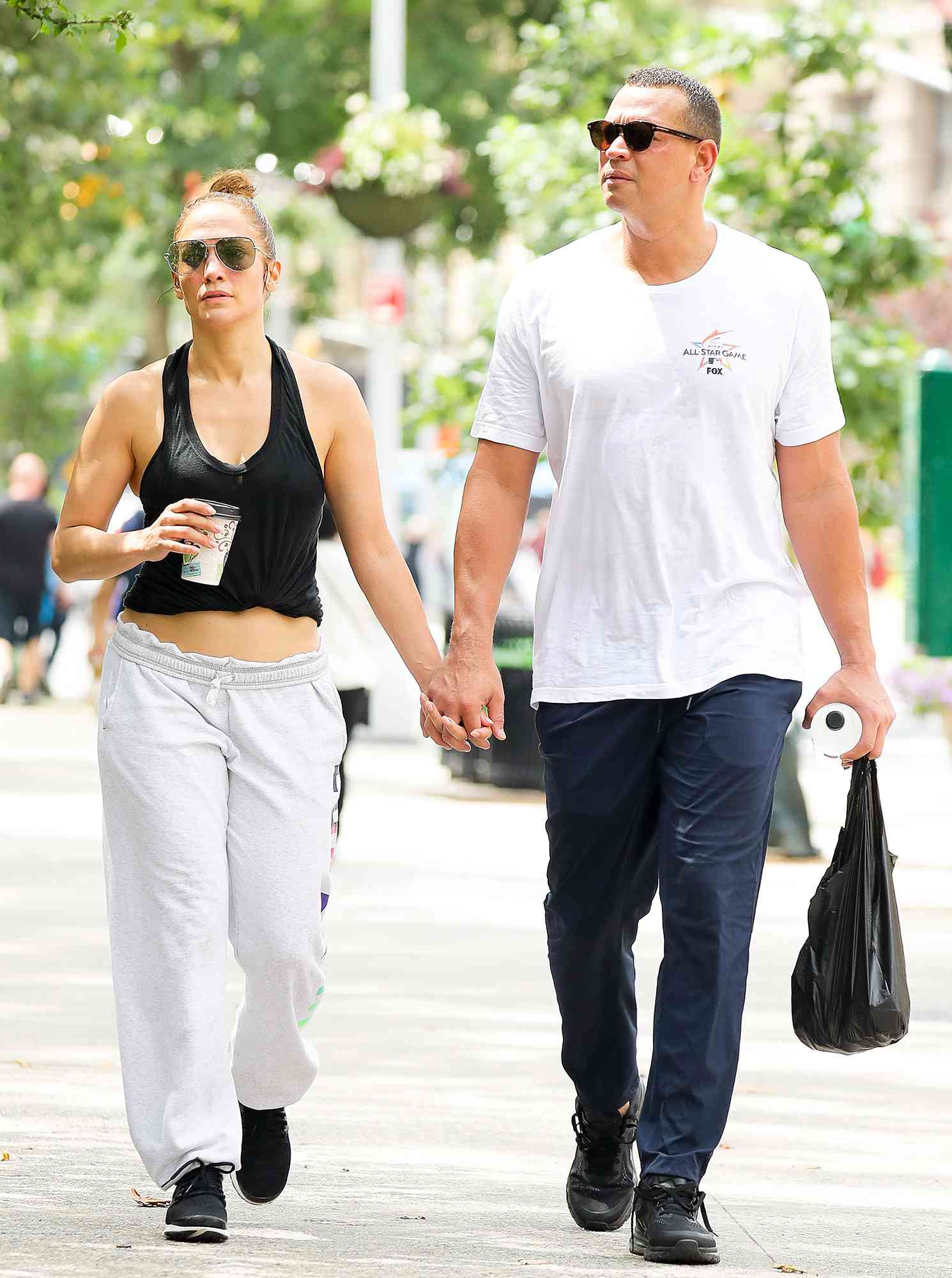 EXCLUSIVE: Jennifer Lopez and Alex Rodriguez are spotted all smiling after their hit the gym in New York City