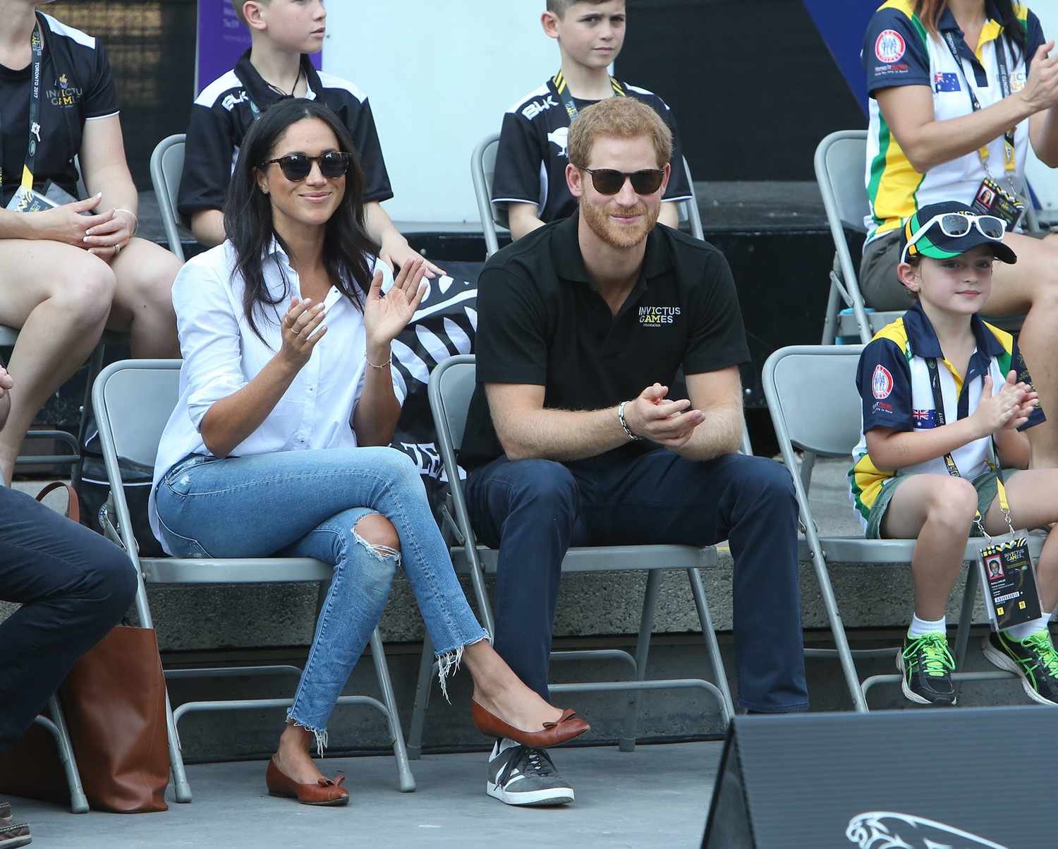 Prince Harry and Meghan Markle attend the Tennis together at the Invictus Games in Toronto