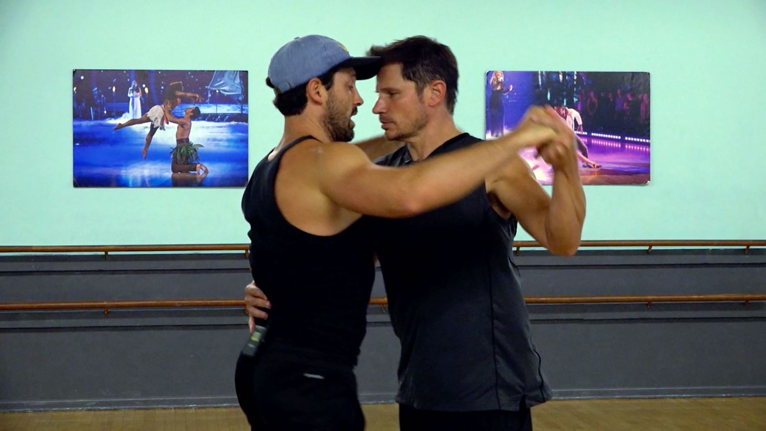 Nick Lachey and Maksim Chmerkovskiy dancing together.Credit: ABC