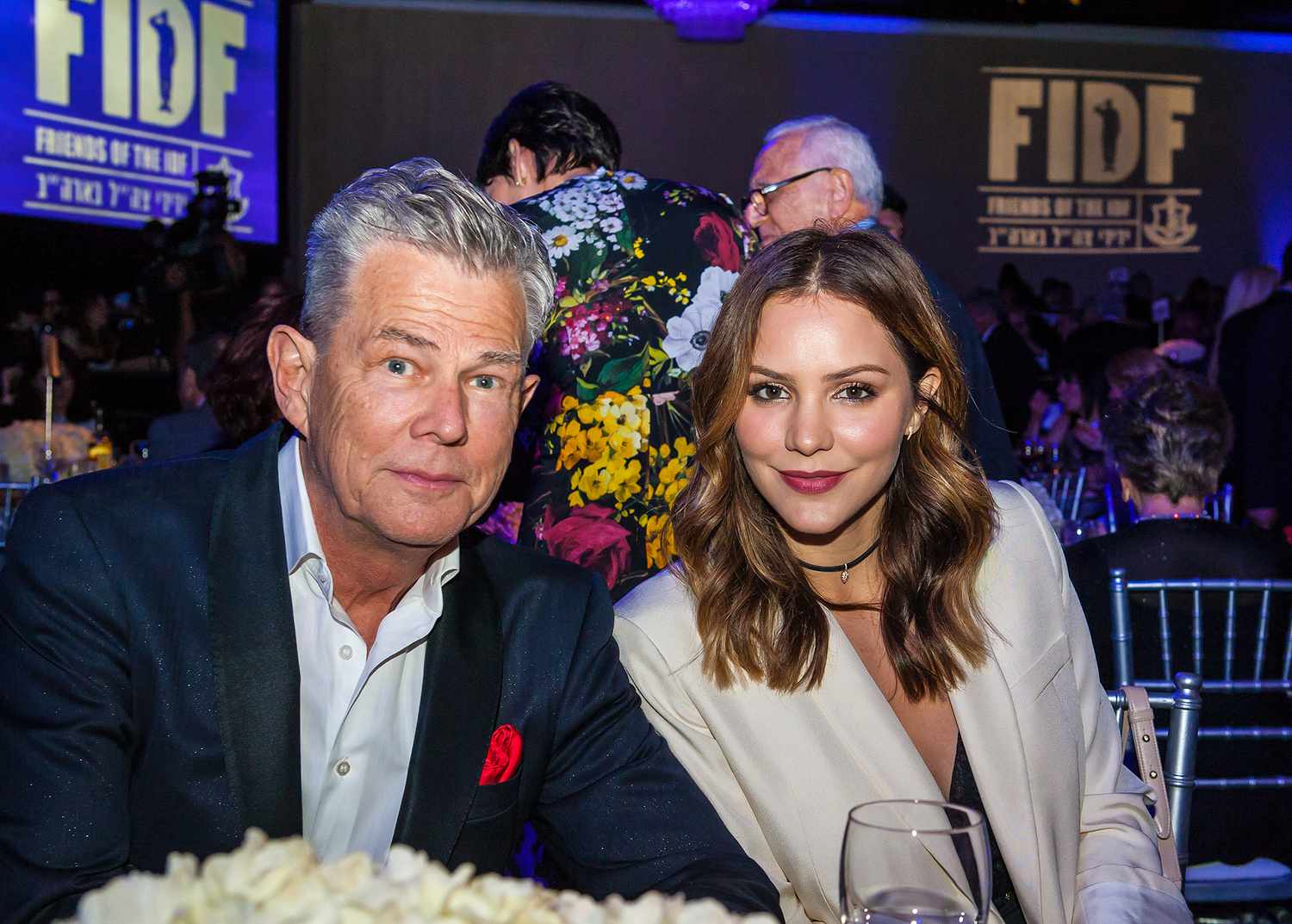 David Foster and Katherine McPhee attending the F.I.D.F. charity event