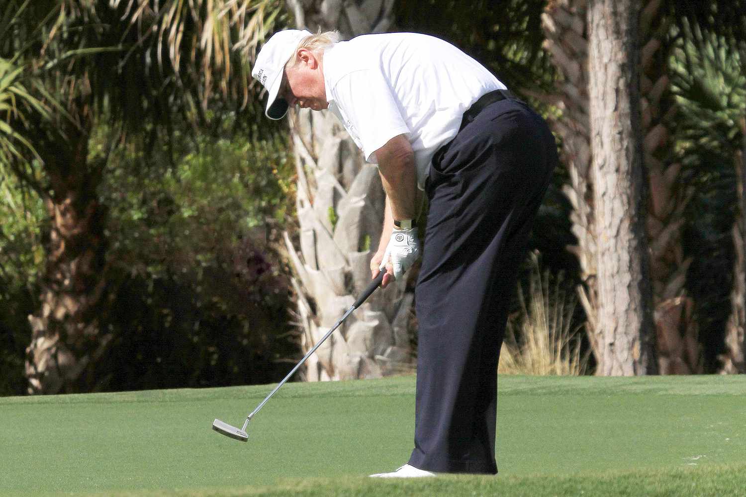 Exclusive... President Donald Trump & Japanese Prime Minister Shinzo Abe Play Golf In Florida