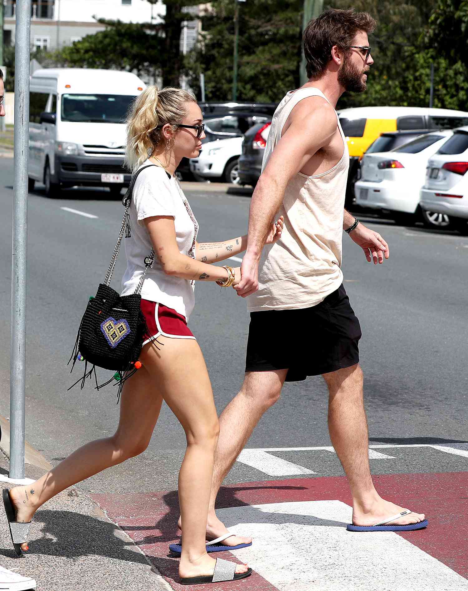 Liam Hemsworth And Miley Cyrus Sighting At Burleigh Heads - January 11, 2018