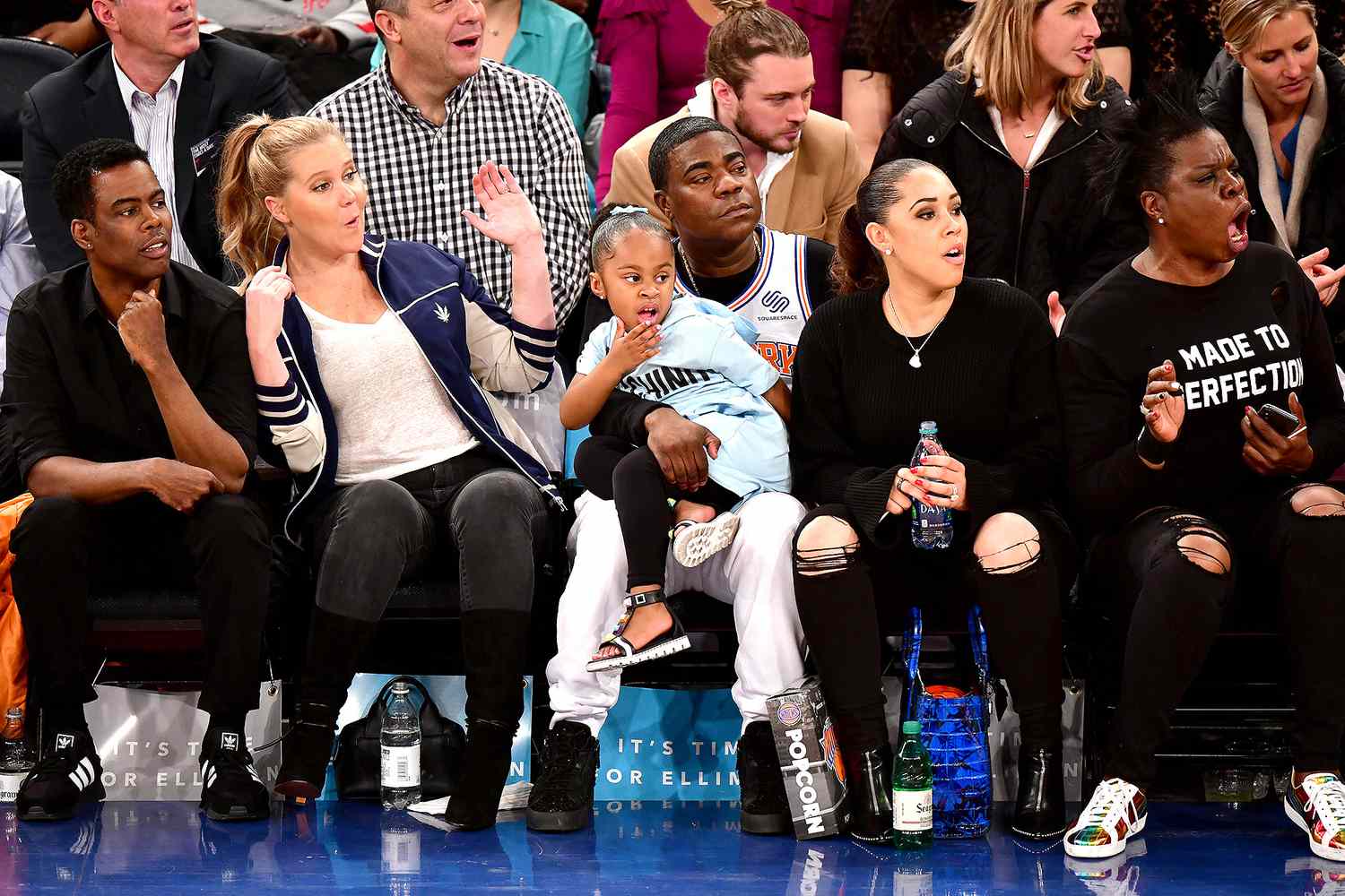 Celebrities Attend The New York Knicks Vs Golden State Warriors Game