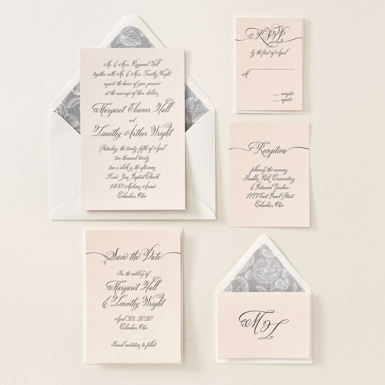 Paper Source wedding invitations
