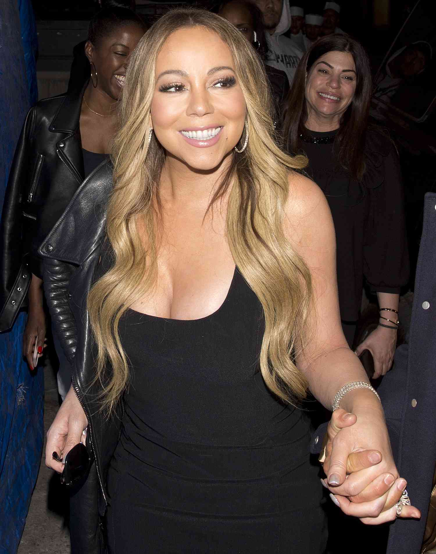 Mariah Carey celebrates her boyfriend Bryan Tanaka's 35th Birthday with friends at 'Mastro's Steak House' in Beverly Hills, CA