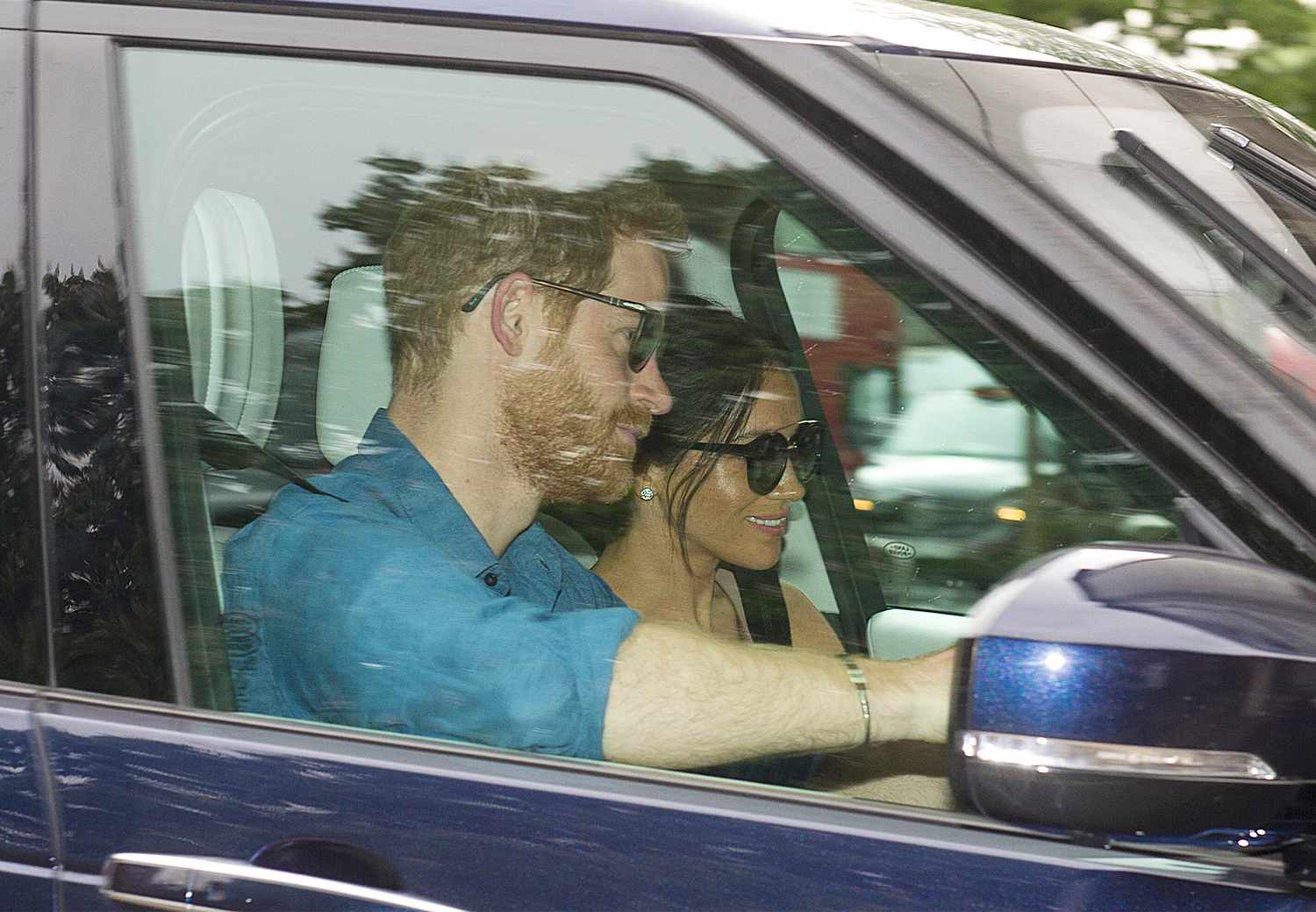 EXCLUSIVE: Prince Harry and Meghan Markle arriving back at Kensington Palace