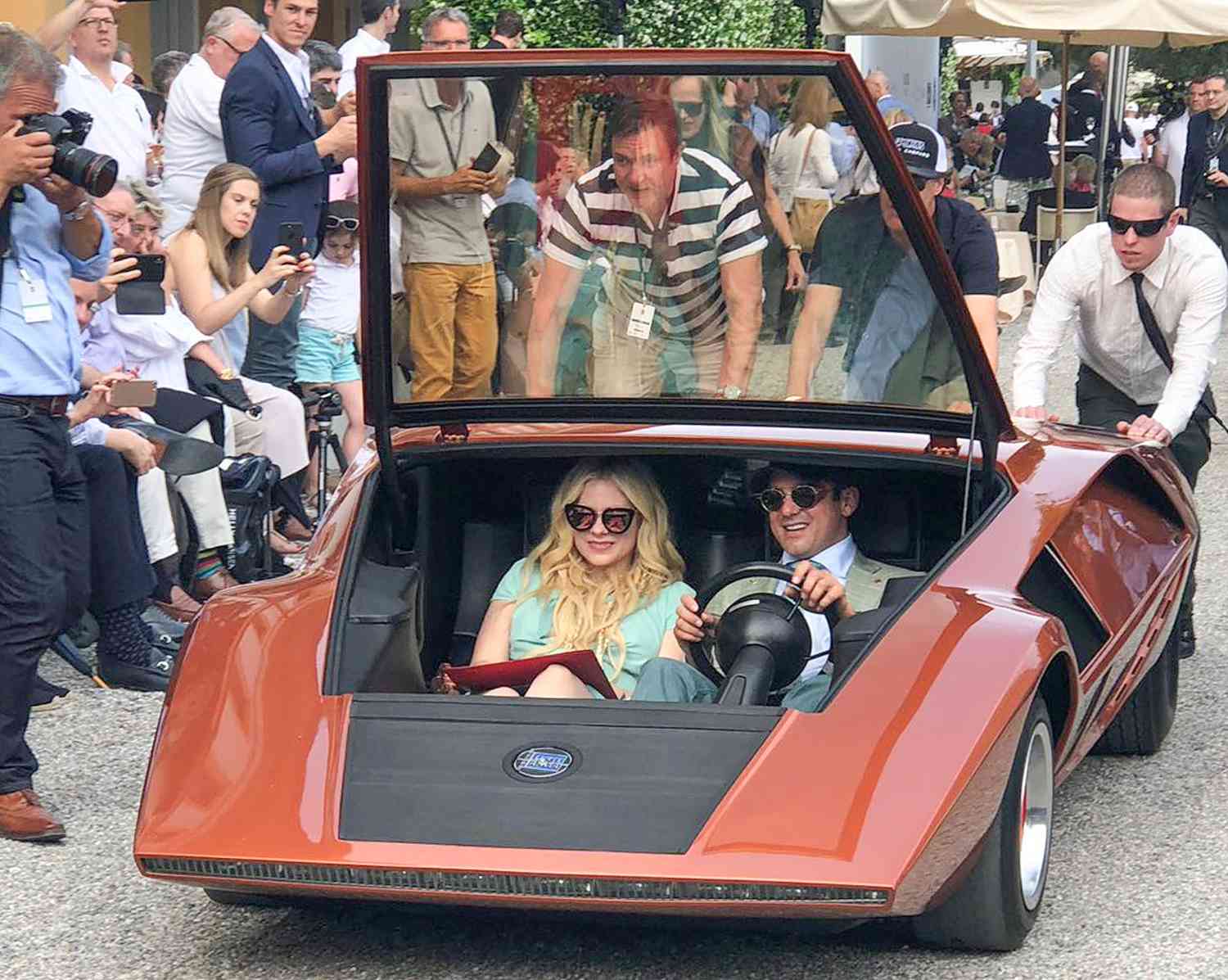 Avril Lavigne and Boyfriend Phillip Sarofim are Spotted at the Concorso dell'eleganza in Lake Como, Italy