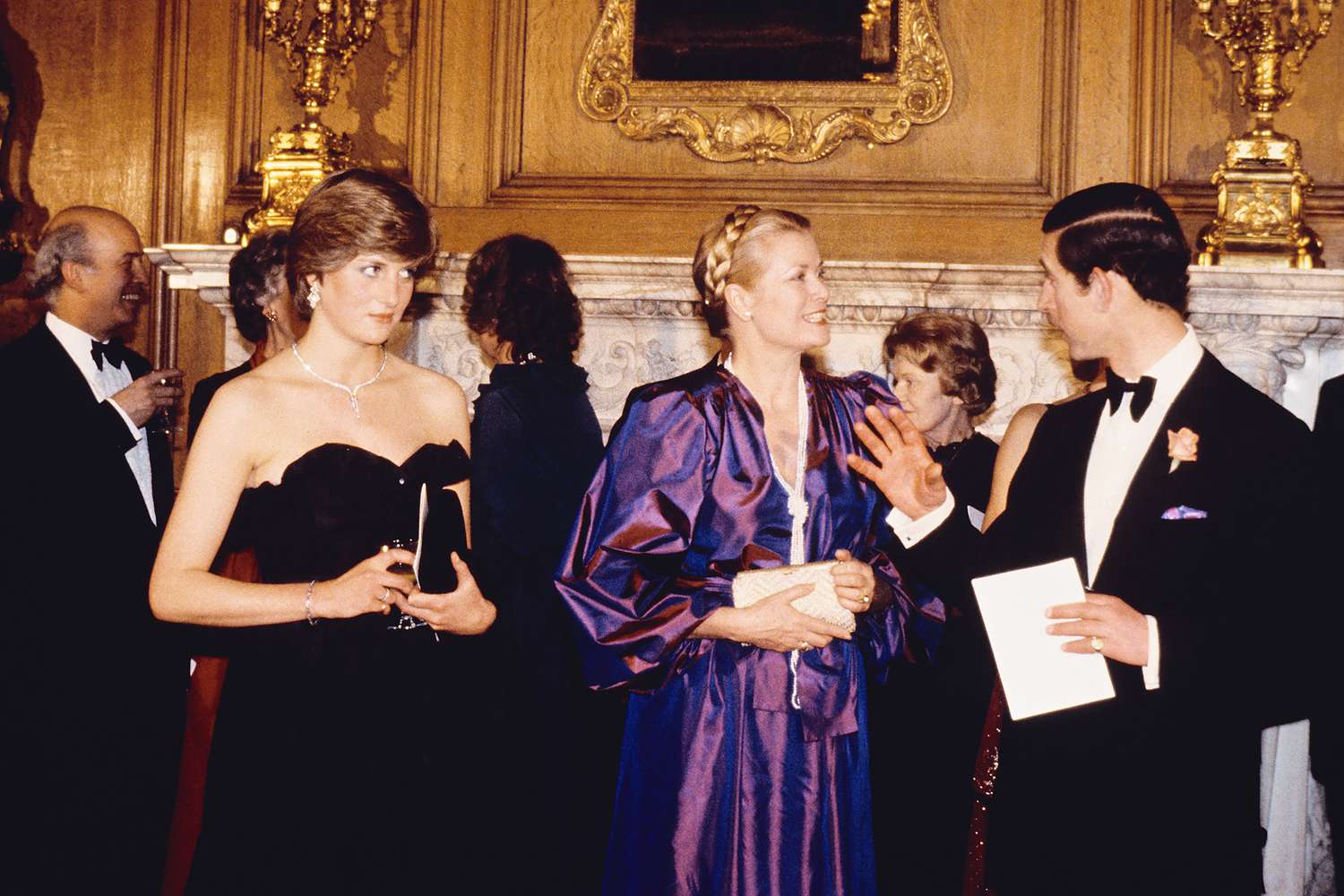 Diana and Charles with Princess Grace of Monaco, 1981