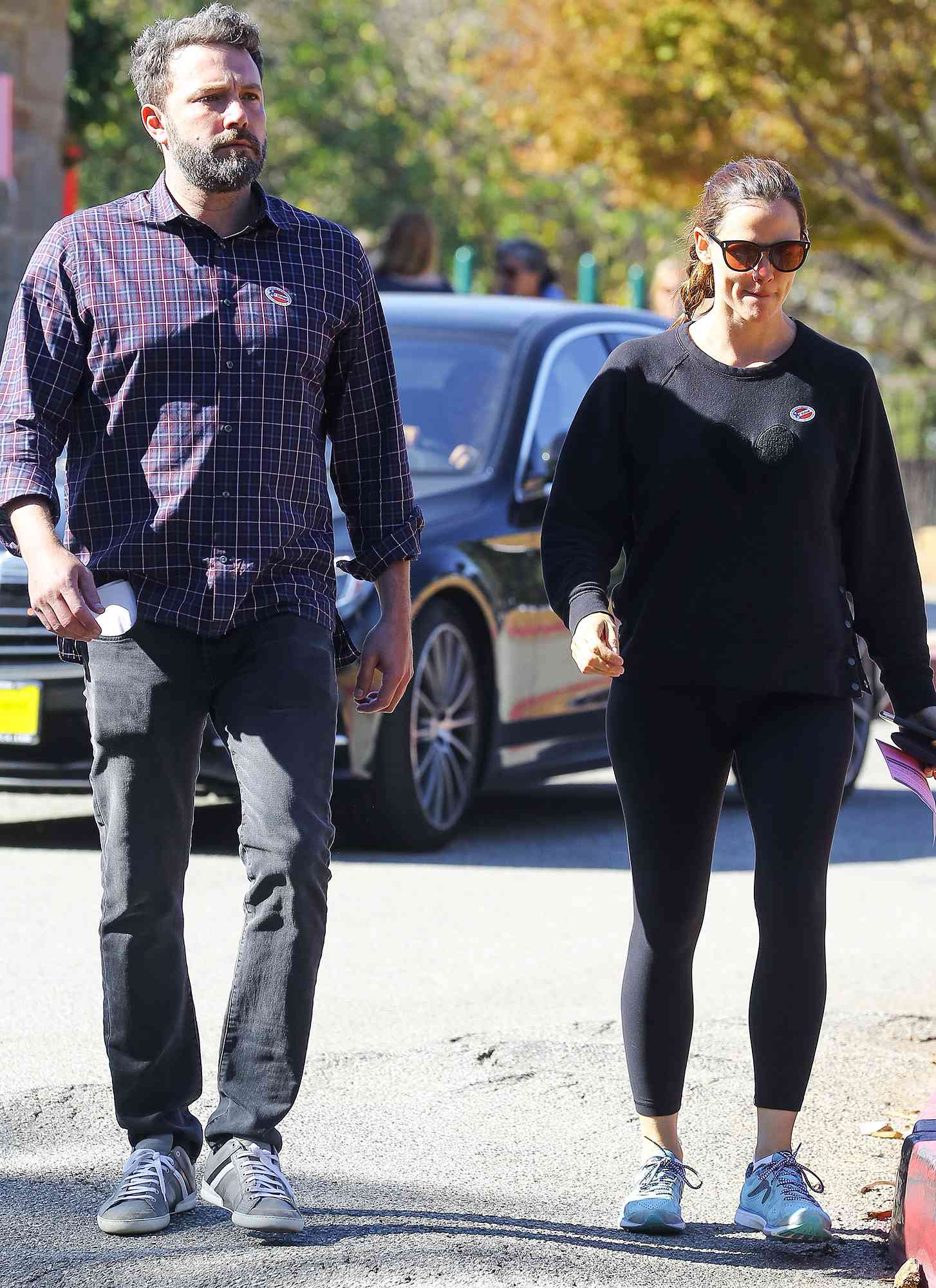 *EXCLUSIVE* Jennifer Garner and Ben Affleck leave their troubles behind and cast their votes together!