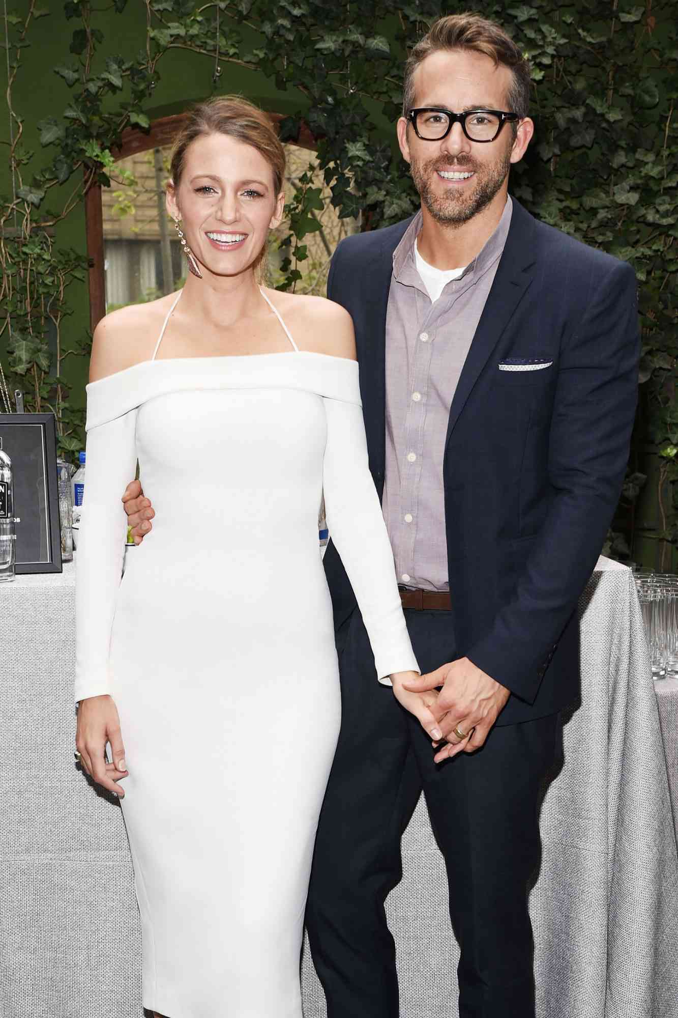 Exclusive - Blake Lively and Husband Ryan Reynolds After his First Employee Orientation as Owner of Aviation Gin