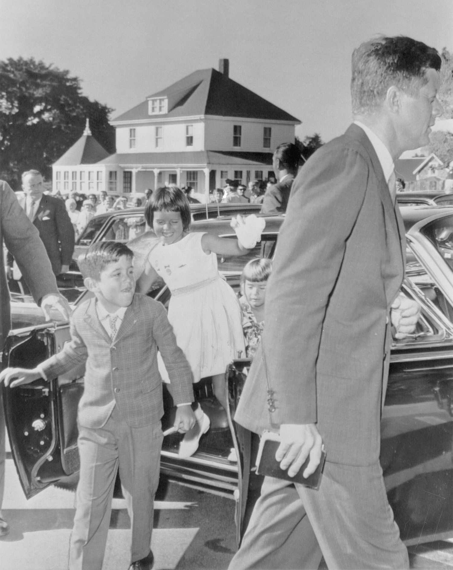 Kennedys Arriving For Mass