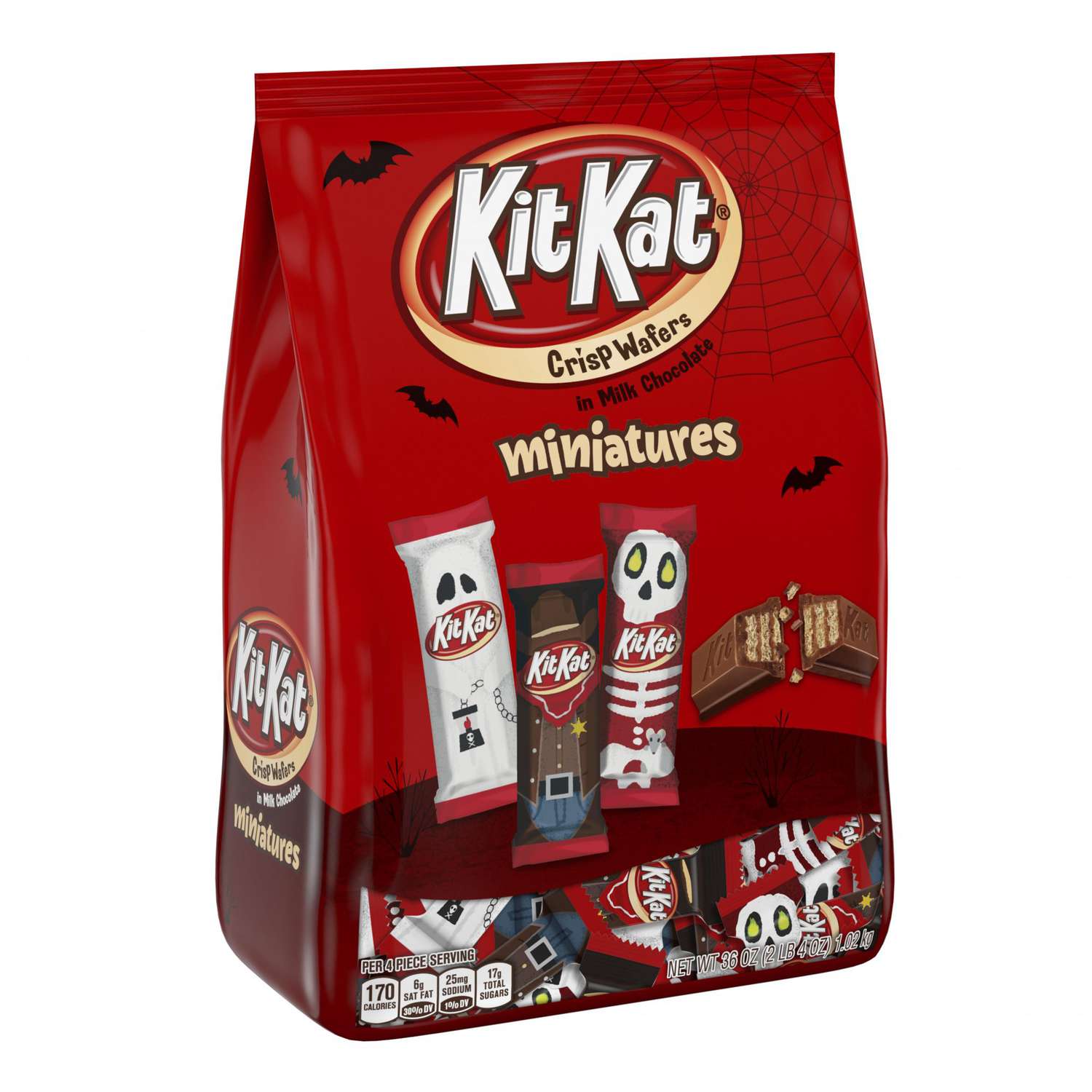 Kit Kat Miniatures With Spooky Foils_36 oz._Left