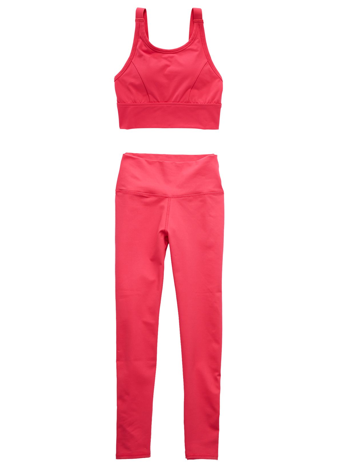 Aerie Bright Pink Sports Bra and Bright Pink High-Waisted Legging