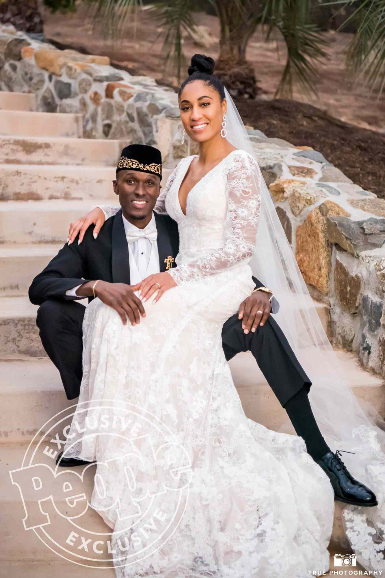 <p>Olympic athletes Harrison and Claye said "I do" on Oct. 13 in Jamul, California, two years after they got engaged during the 2016 Rio de Janiero summer Olympics.</p>
                            <p>The lovebirds celebrated their nupituals with a traditional Sierra Leone engagement (to honor Claye's heritage) the day before.</p>
                            <p>"Although it sprinkled during the ceremony, it was perfect," Harrison told PEOPLE.</p>
                            <p>Track and field athlete Claye is a three-time Olympic medalist, and Harrison, an American hurdler and sprinter, competed in the 2008 Olympic games in Beijing.</p>
                            