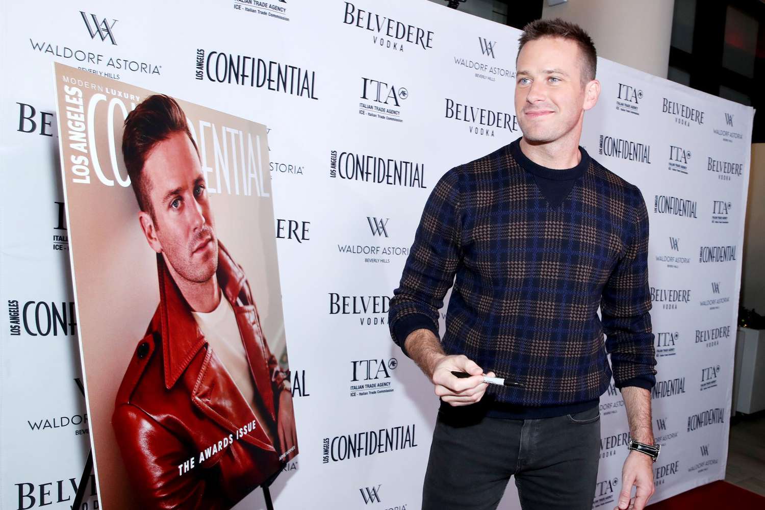 Los Angeles Confidential And Armie Hammer Celebrate The Annual Awards Issue With Belvedere Vodka