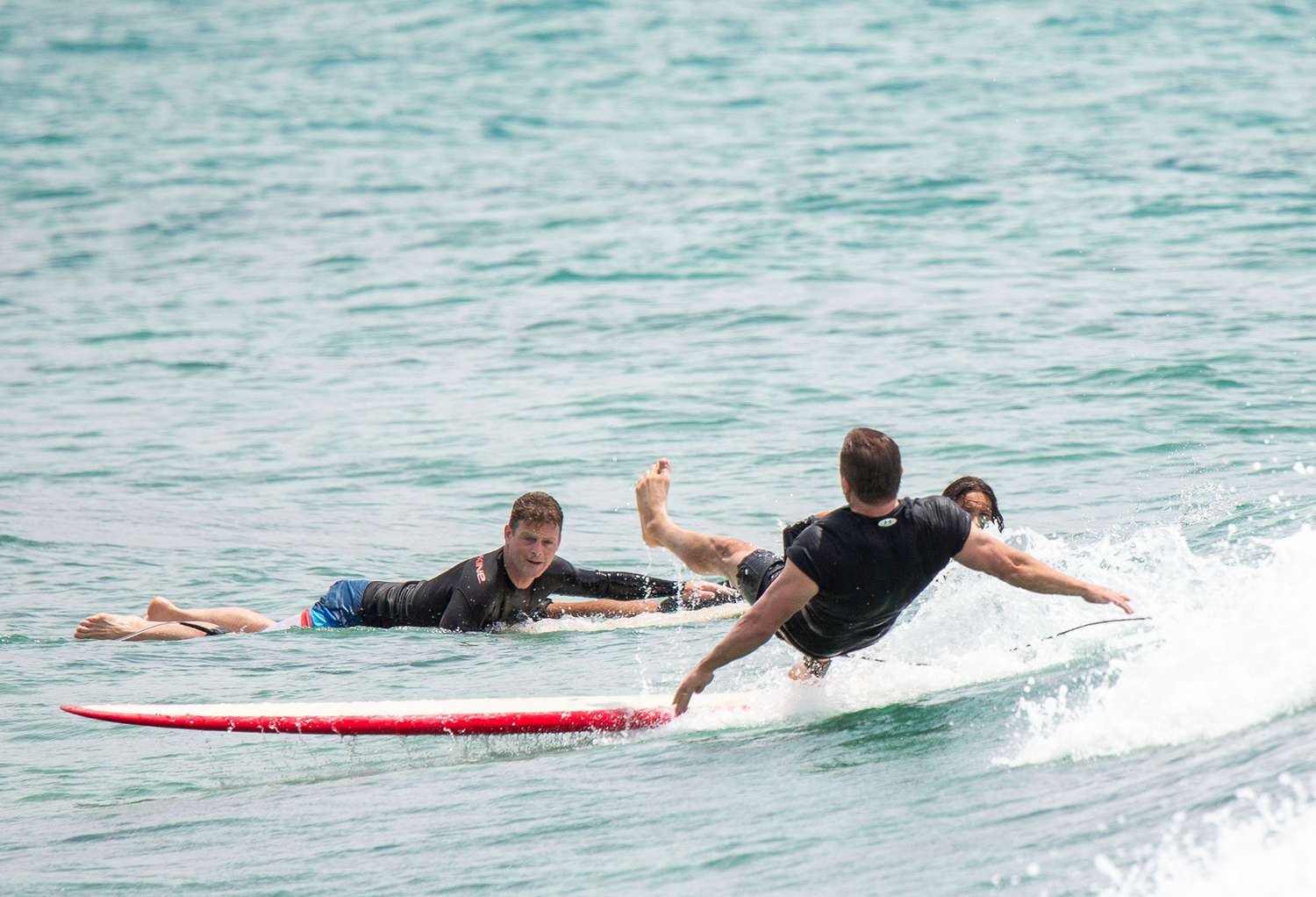 EXCLUSIVE: *NO MAIL ONLINE*GOOD WILL WIPEOUT! Matt Damon Gets Dumped During A Byron Bay Surfing Session