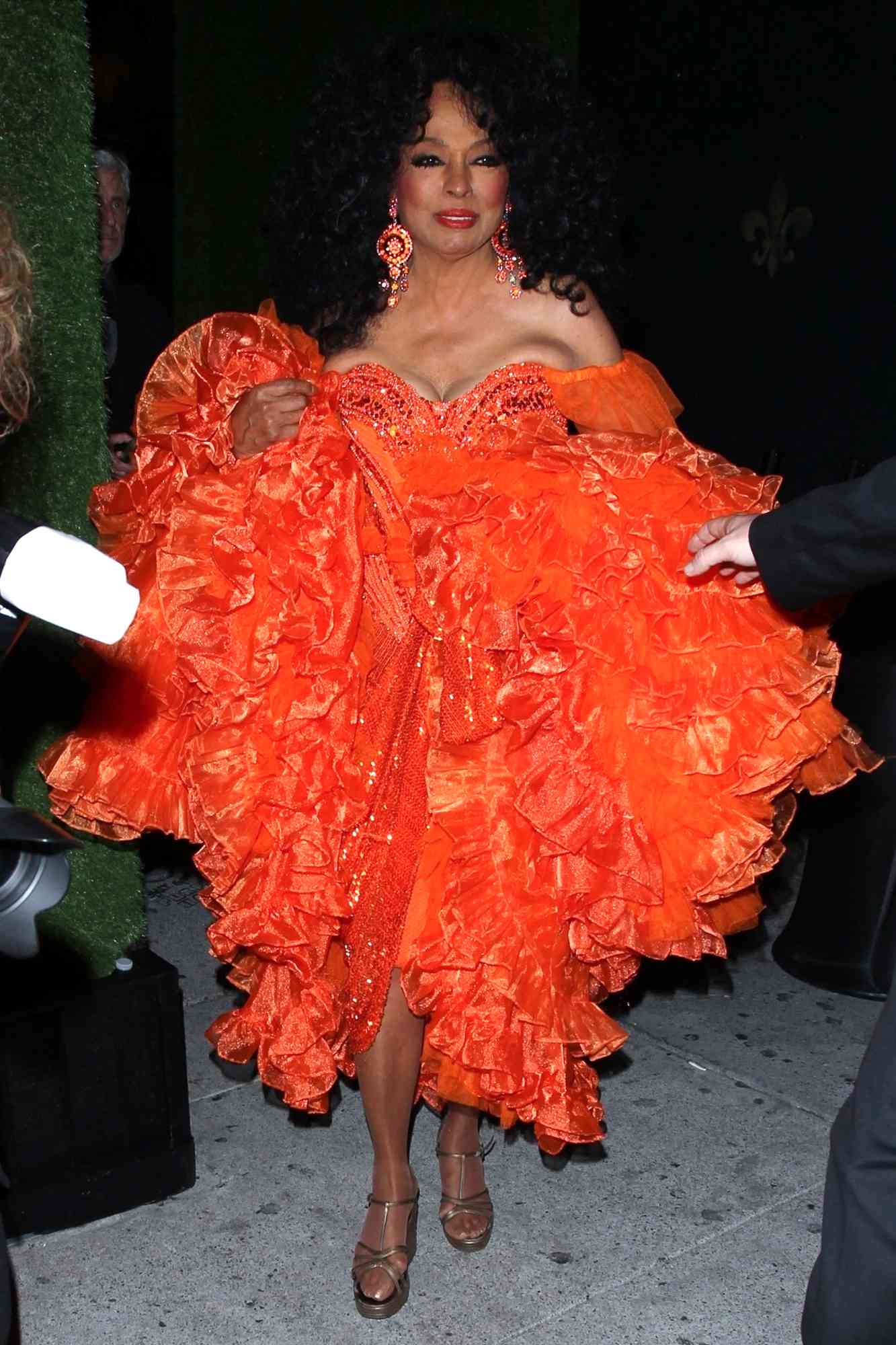 Diana Ross leaves her 75th birthday party in Hollywood