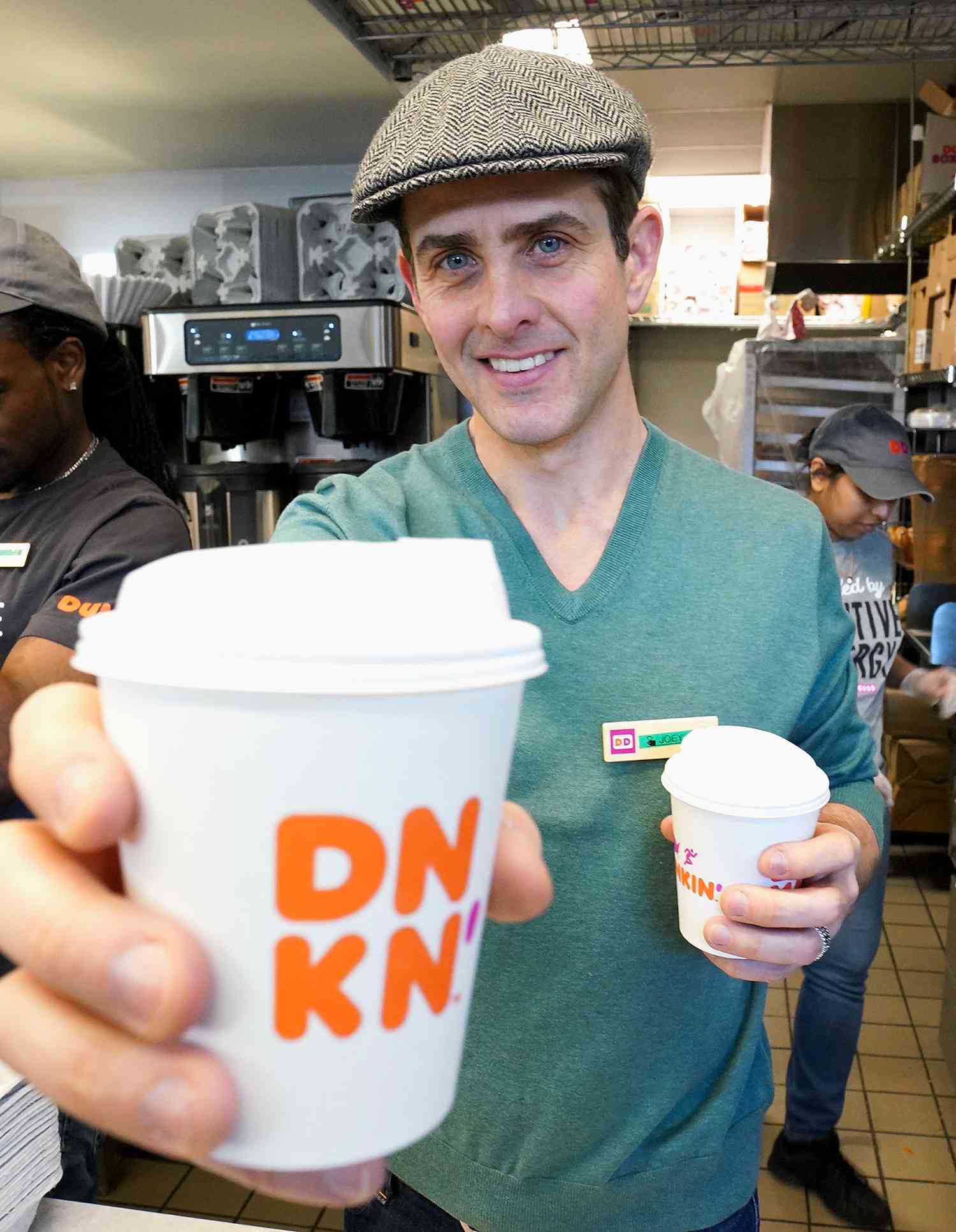 Dunkin' Rebrands To O'Dunkin' And Celebrates With Joey McIntyre Serving Free Irish Creme Coffee And Lattes To Guests In NYC