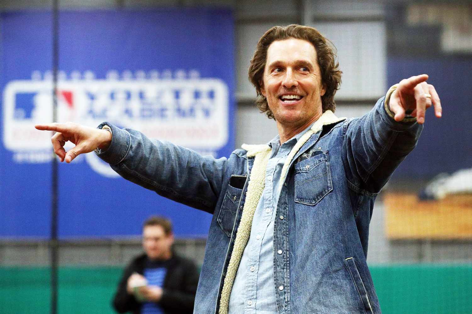 BESTPIX - Matthew McConaughey Attends Rangers Play Ball Event