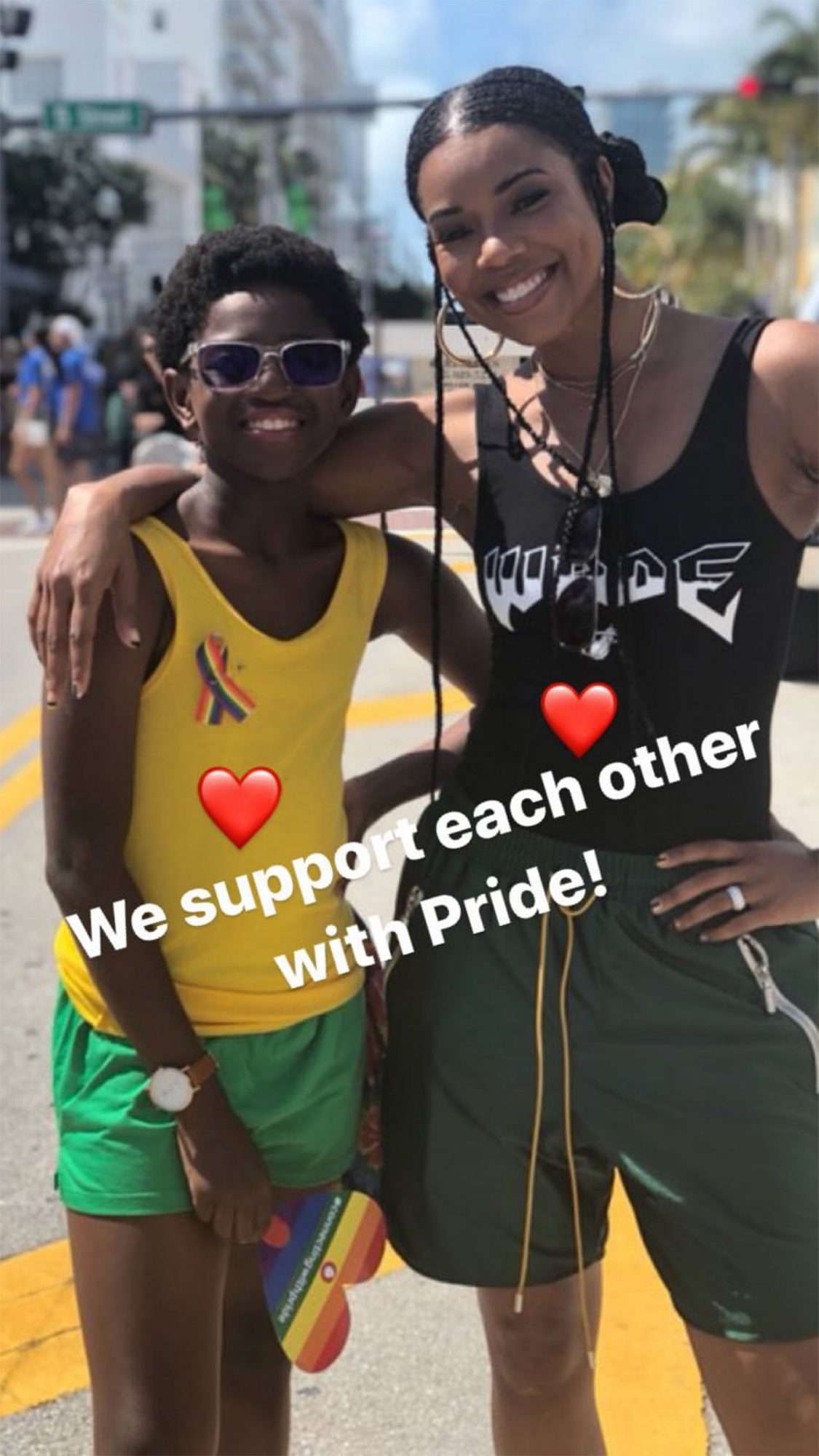 Gabrielle Union Zion pride paradeCredit: Dwayne Wade/Instagram