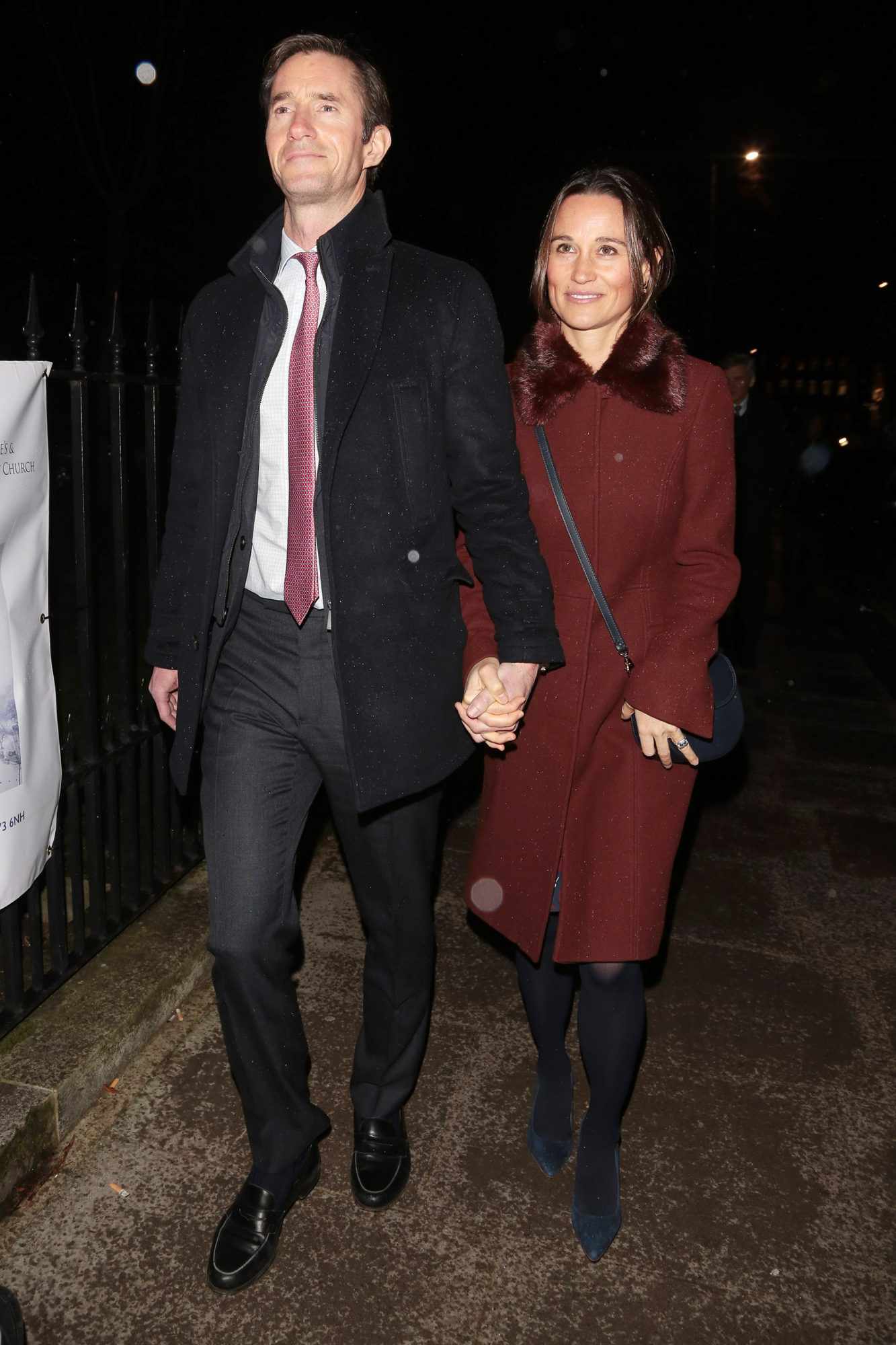 Pippa Middleton and  James Matthews leaving St Lukes Church after a carol service