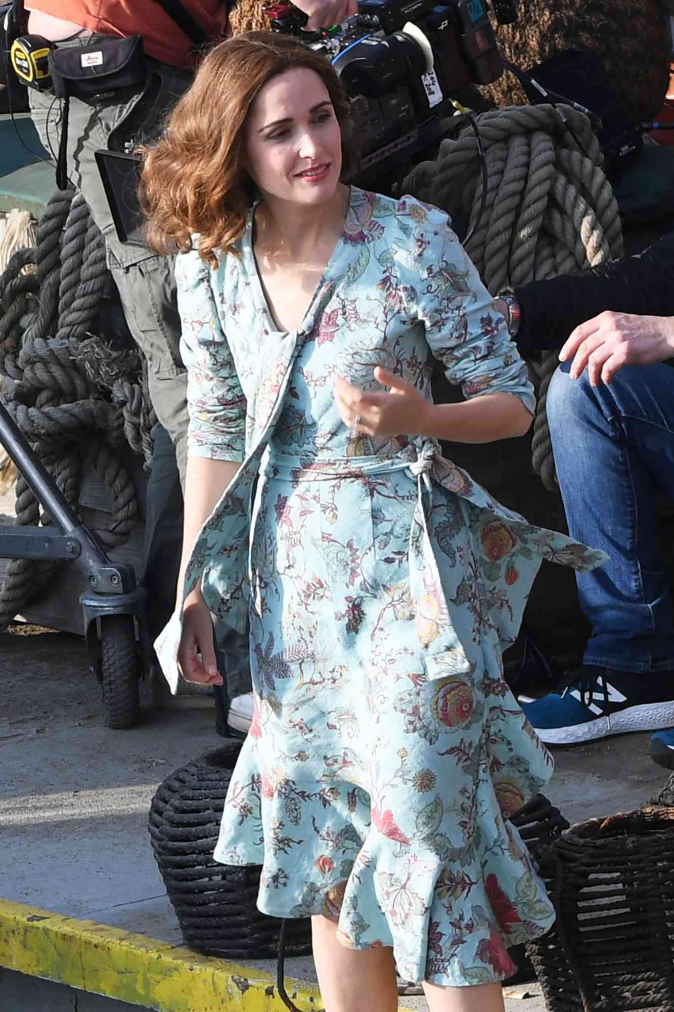 Rose Byrne is Spotted on the Set of 'Peter Rabbit 2' Filming in Richmond, UK.