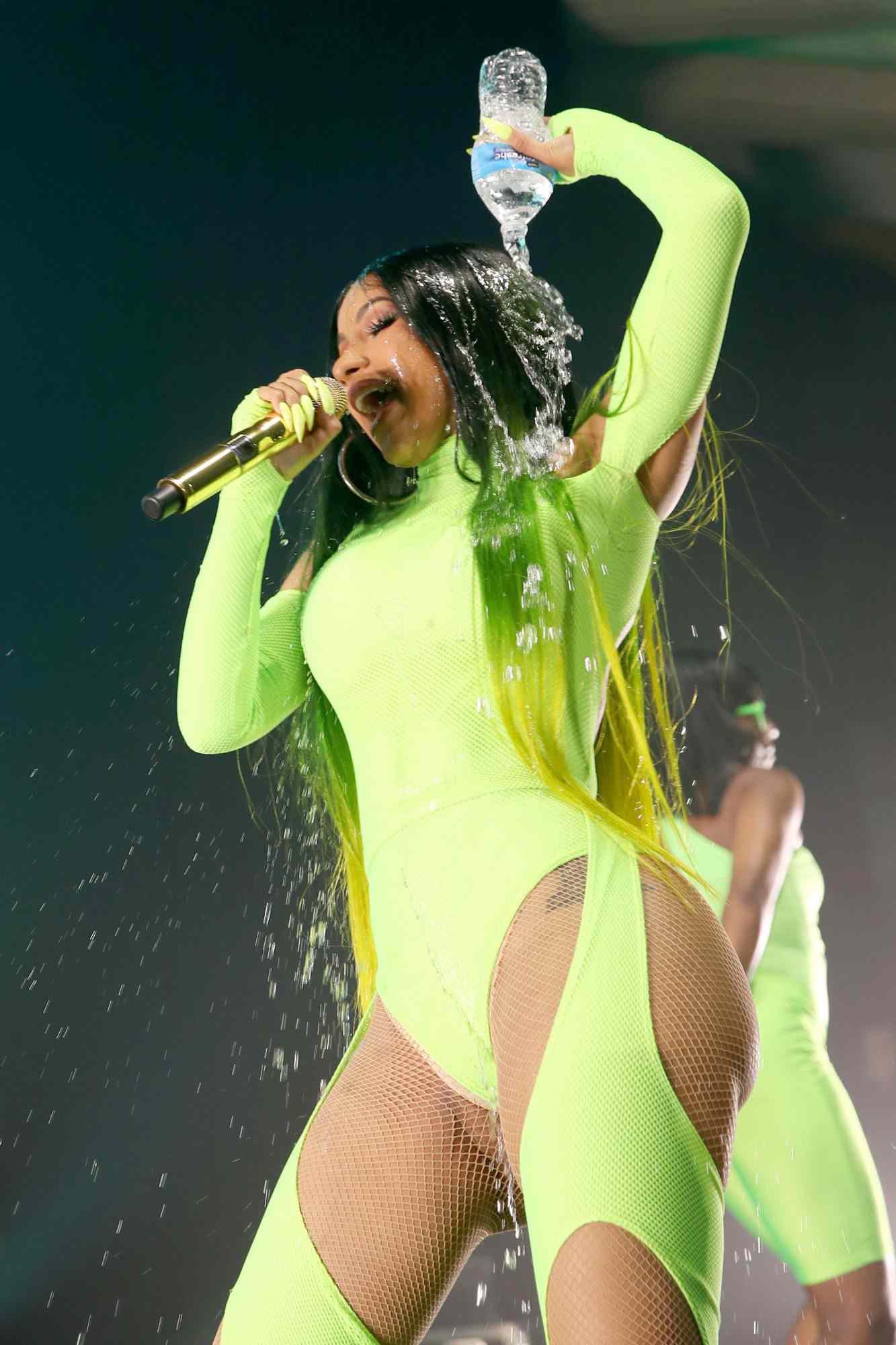 Cardi B performs onstage as Fashion Nova Presents: Party With Cardi at Hollywood Palladium on May 9, 2019