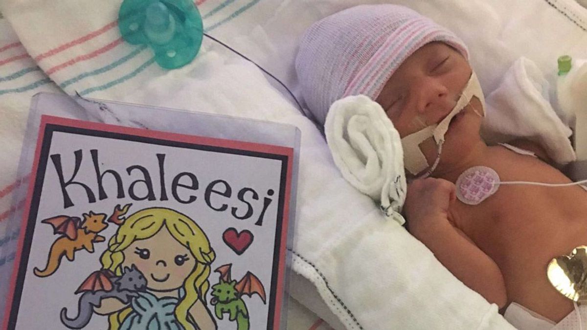 Katherine Acosta, Game of Thrones superfan, named her new baby girl Khaleesi.