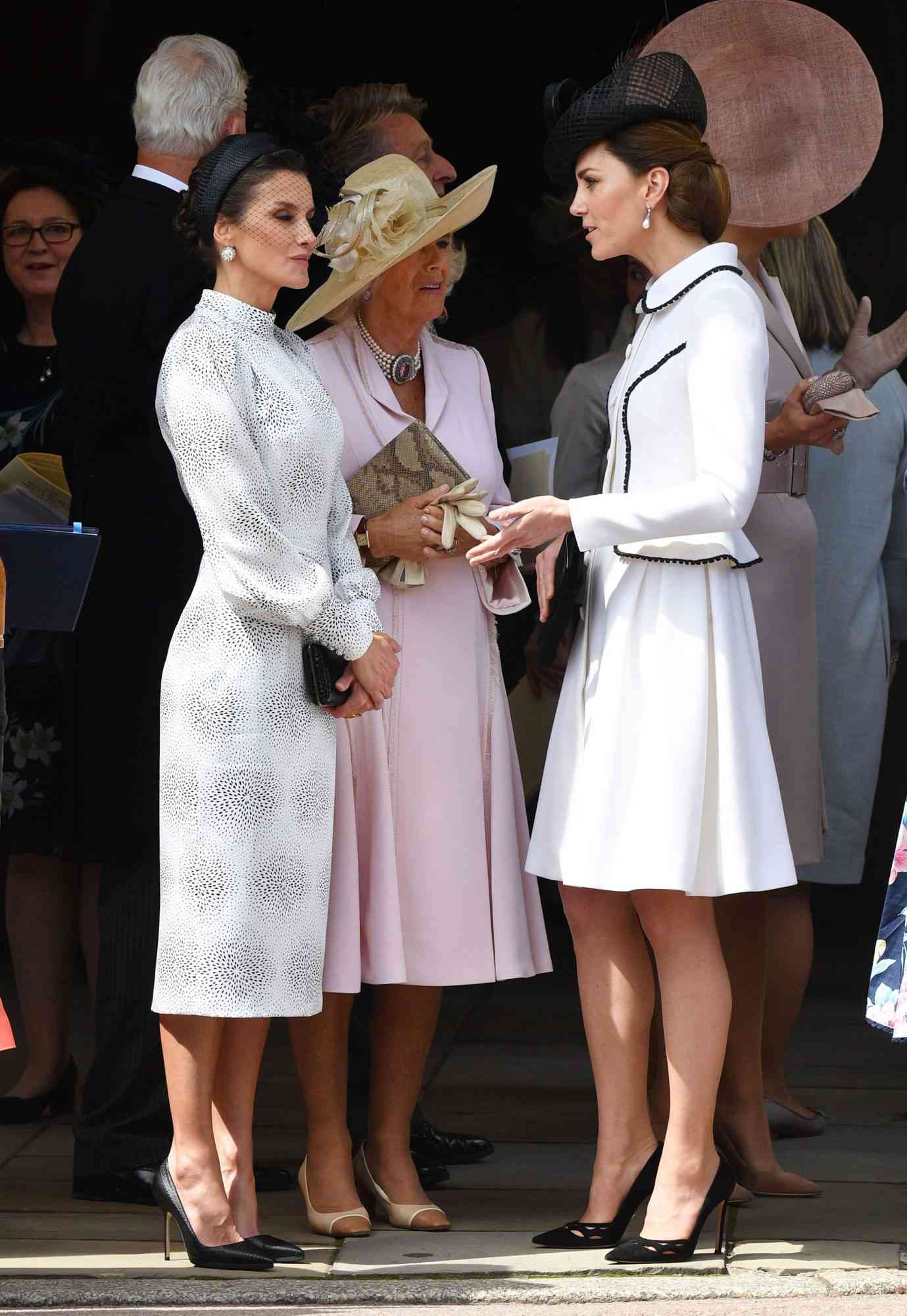 Queen Letizia, Camilla Duchess of Cornwall, Catherine Duchess of Cambridge Order of the Garter