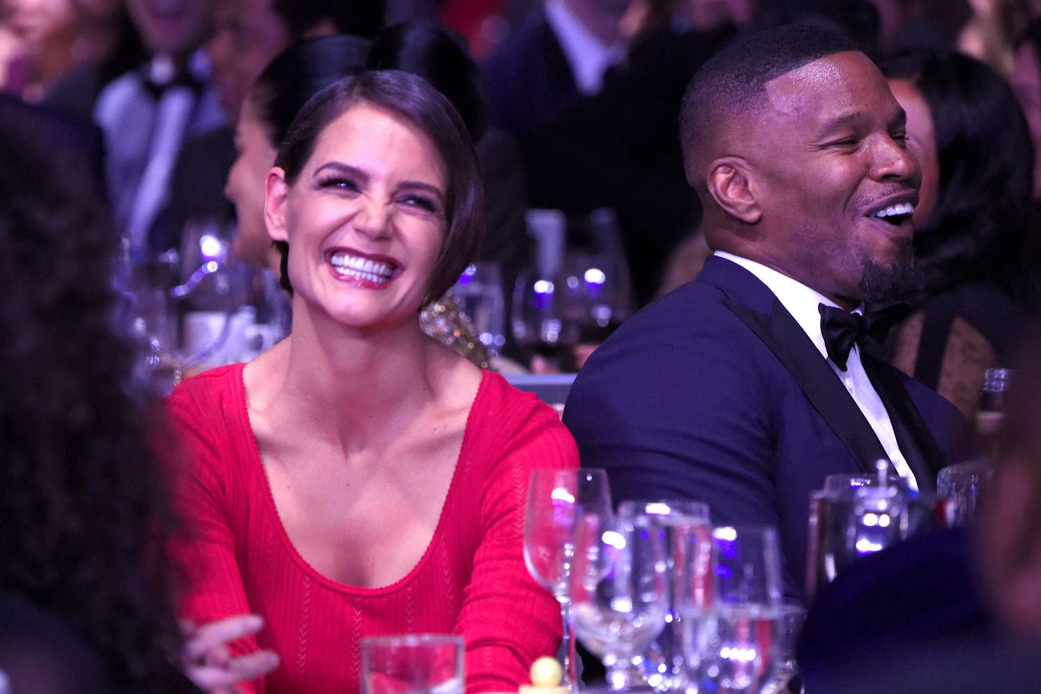 Katie Holmes and Jamie Foxx Party at Clive Davis Gala | PEOPLE.com