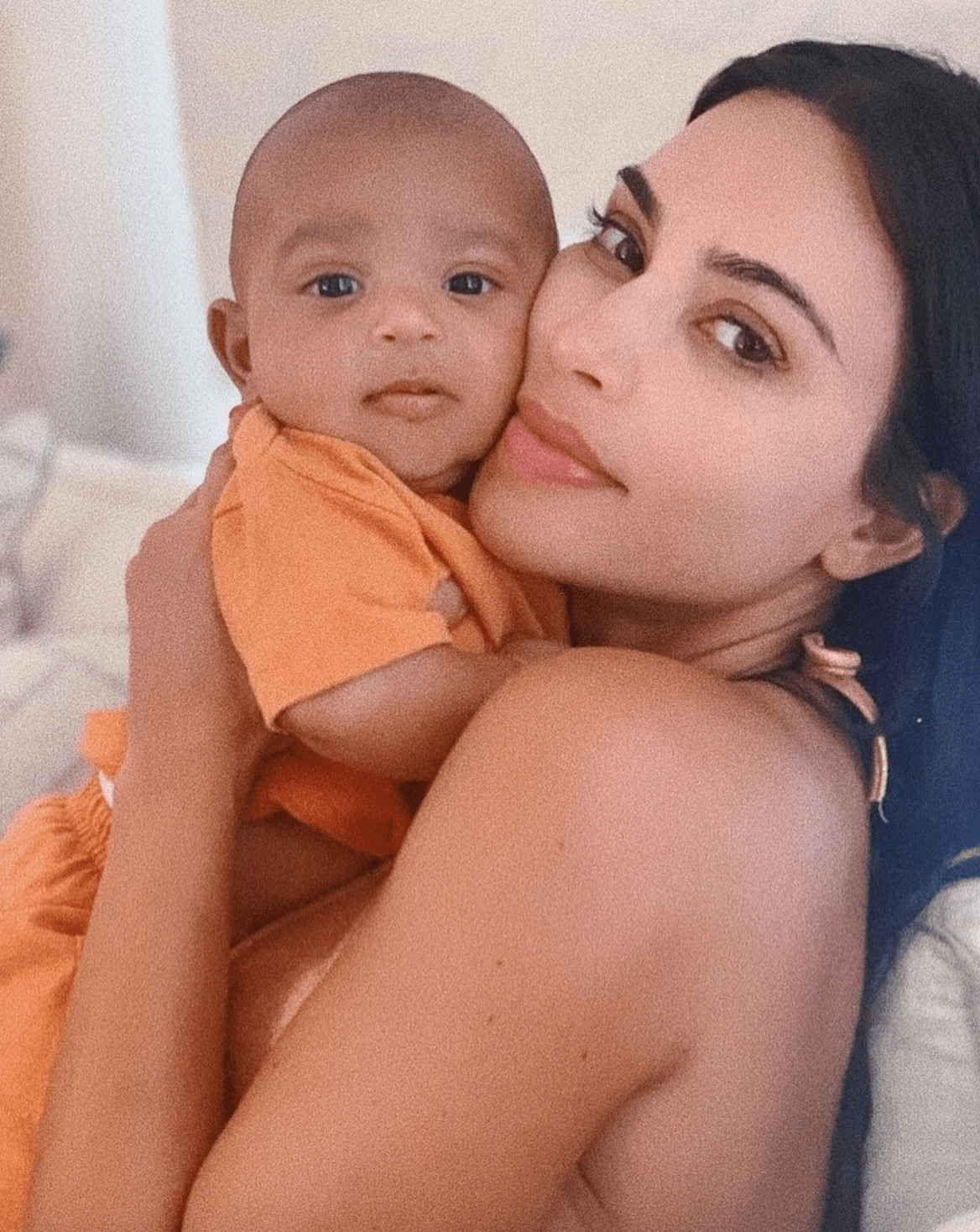 Kim Kardashian Poses with ‘the Sweetest Baby Ever’ Son Psalm