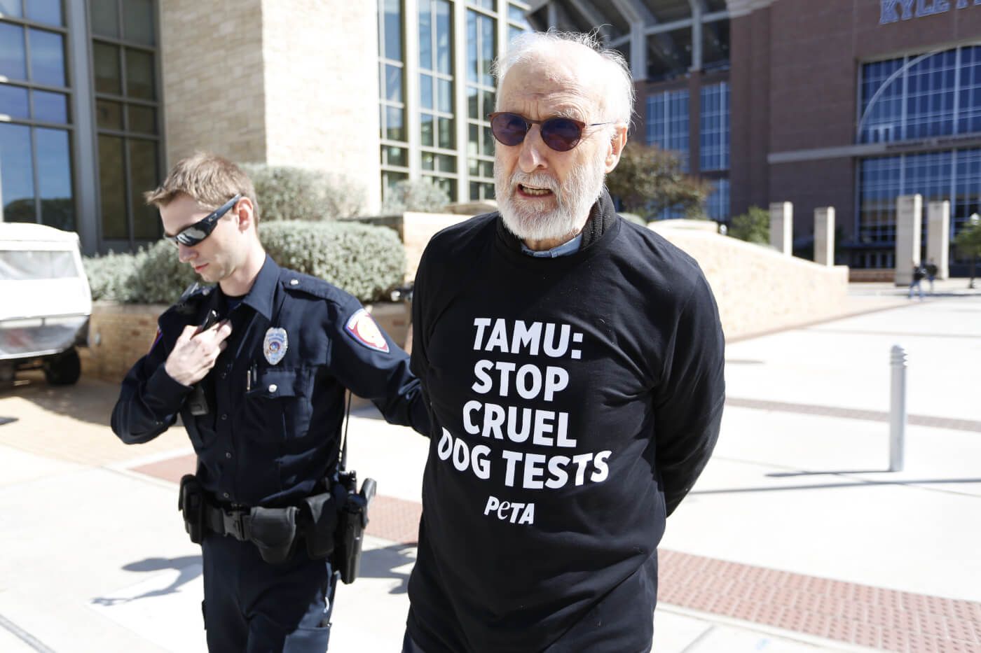 James Cromwell Arrested at Texas A&M University While Protesting Dog Lab Testing at the School