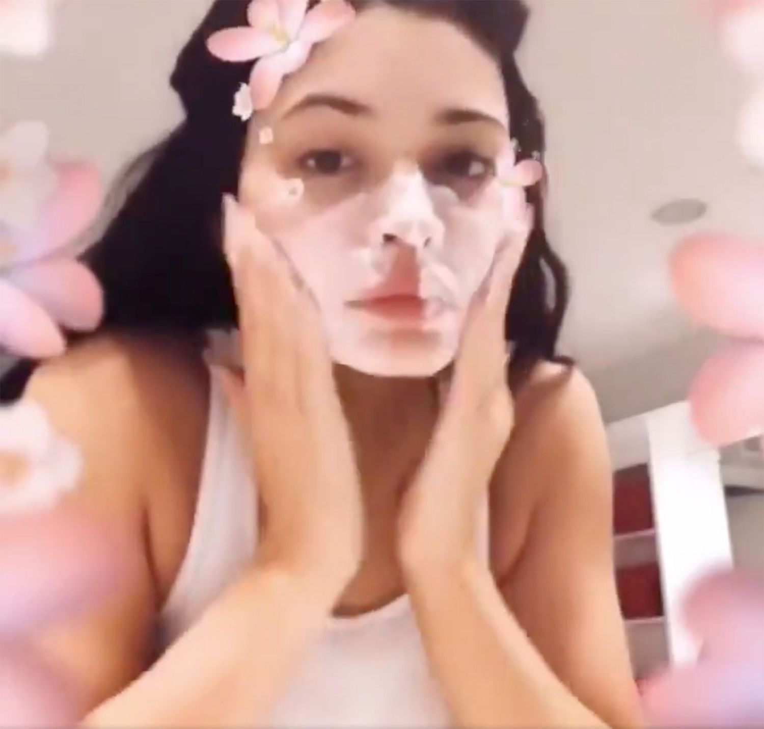 Kylie Jenner face washing