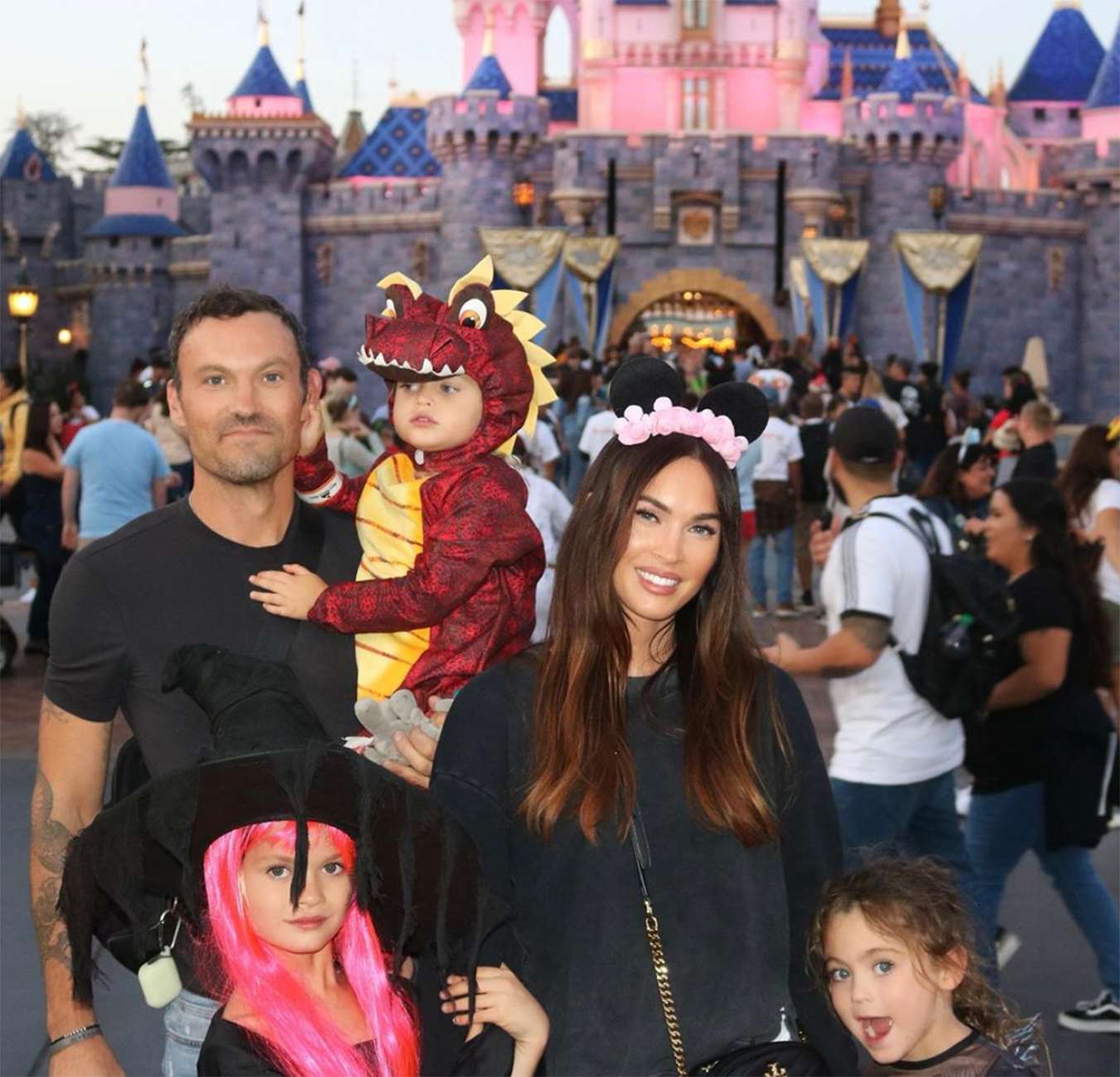 Megan Fox and family at Disneyland