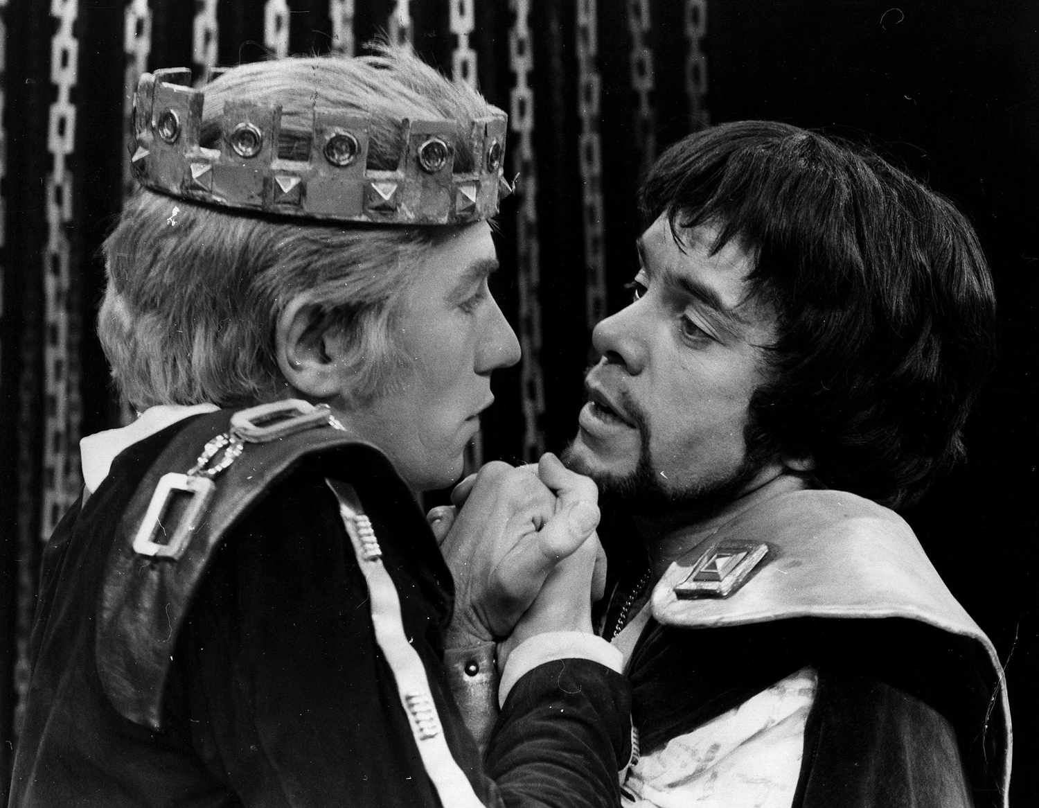 Ian McKellen and James Laurenson playing a love scene between Edward II and Gaveston