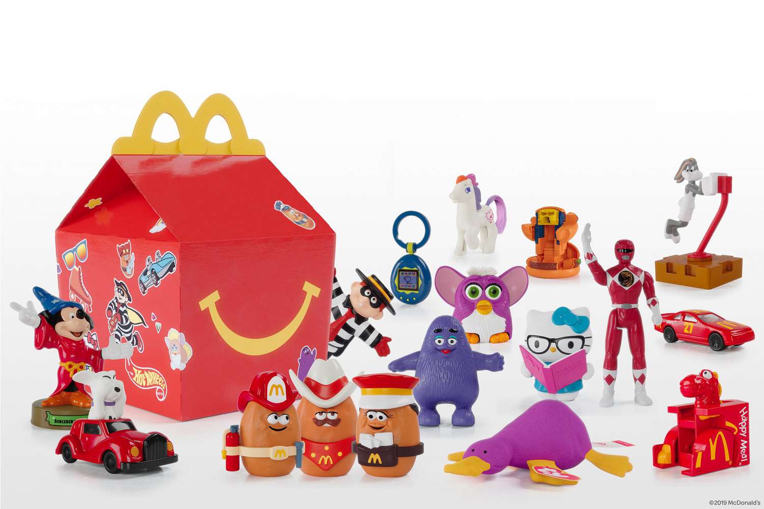 1997 McDonald's Toys Complete Lot of 4 McDonaldland Figurines & Playground 
