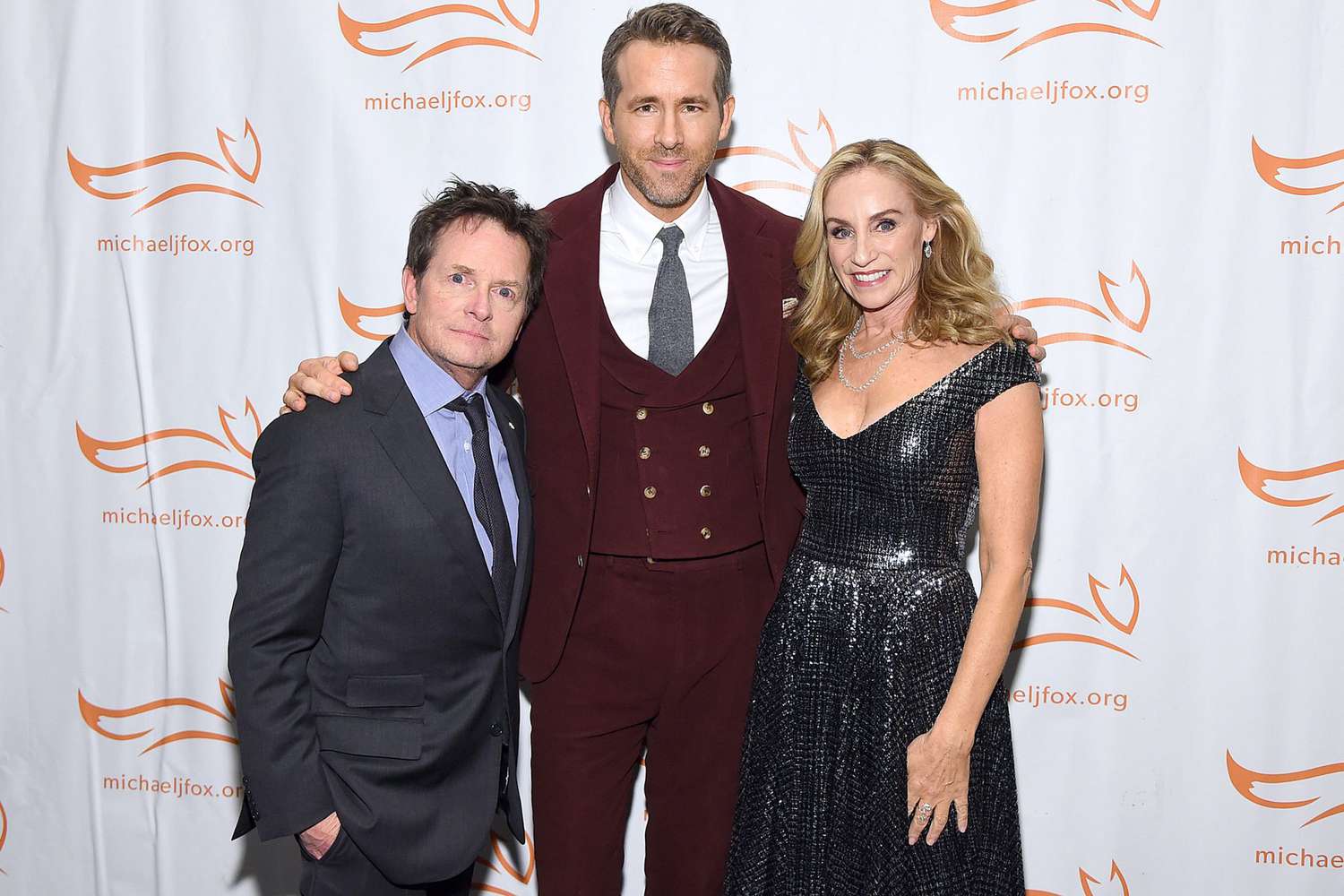 Michael J. Fox, Ryan Reynolds and Tracy Pollan
