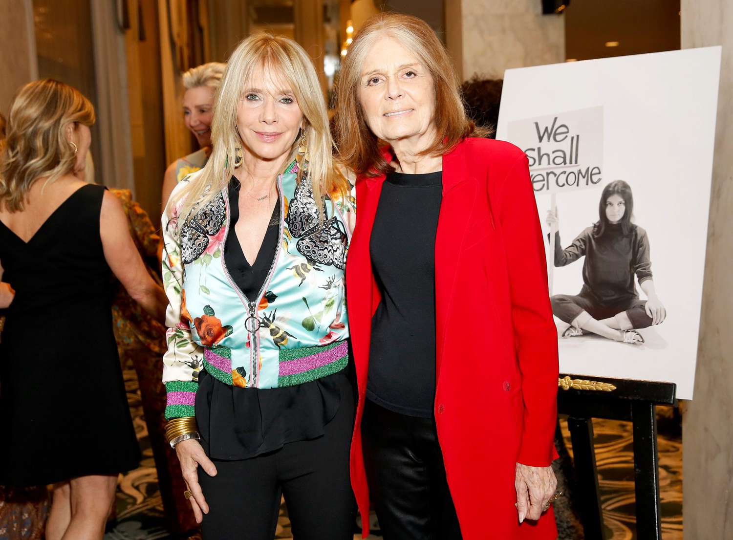Rosanna Arquette and Gloria Steinem attend Visionary Women celebrate Gloria Steinem in conversation with Cleo Wade at the Beverly Wilshire, A Four Seasons Hotel on November 18, 2019 in Beverly Hills, California
