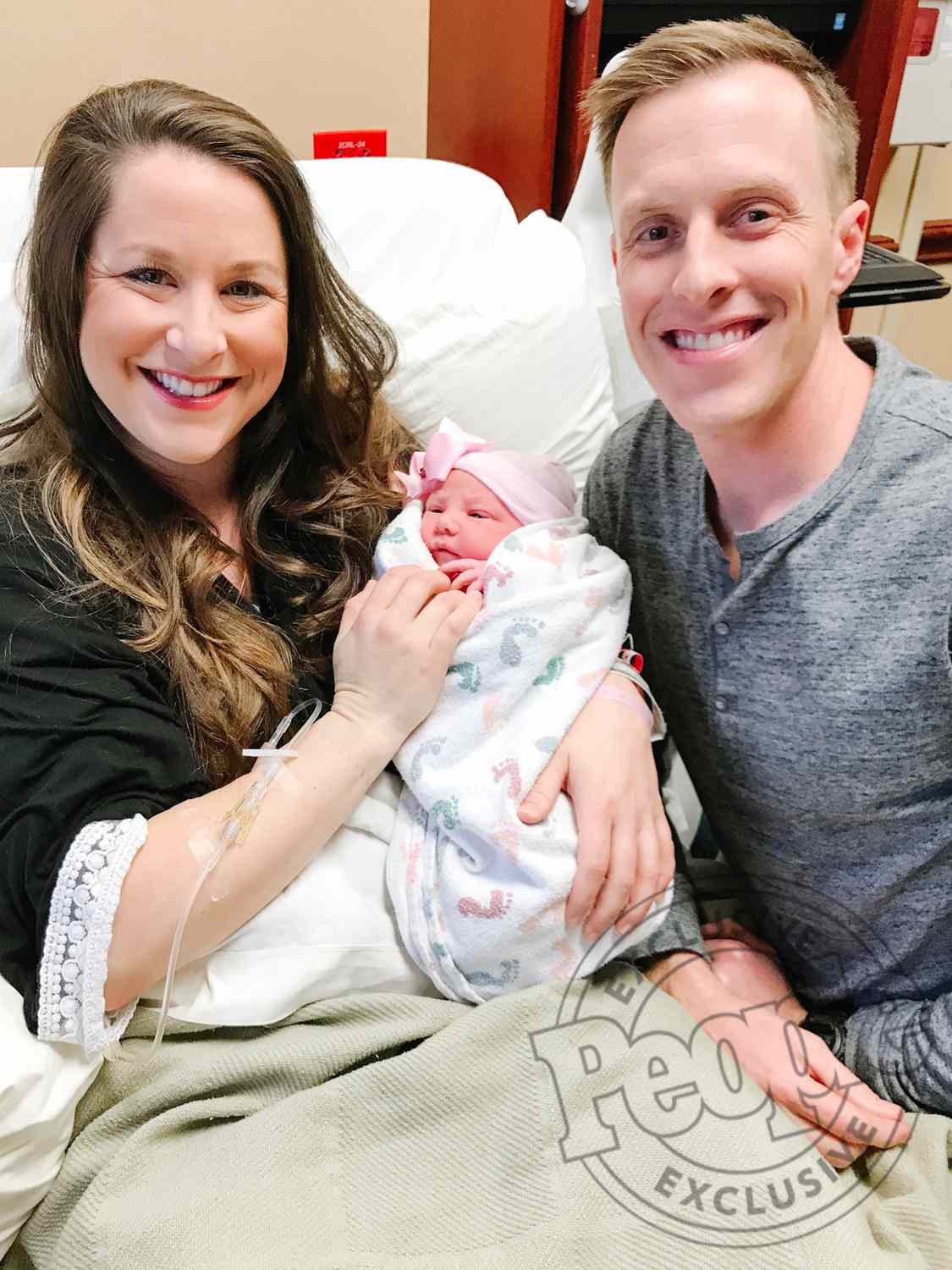Baby girl makes Carly Patterson and husband Mark Caldwell's family int...